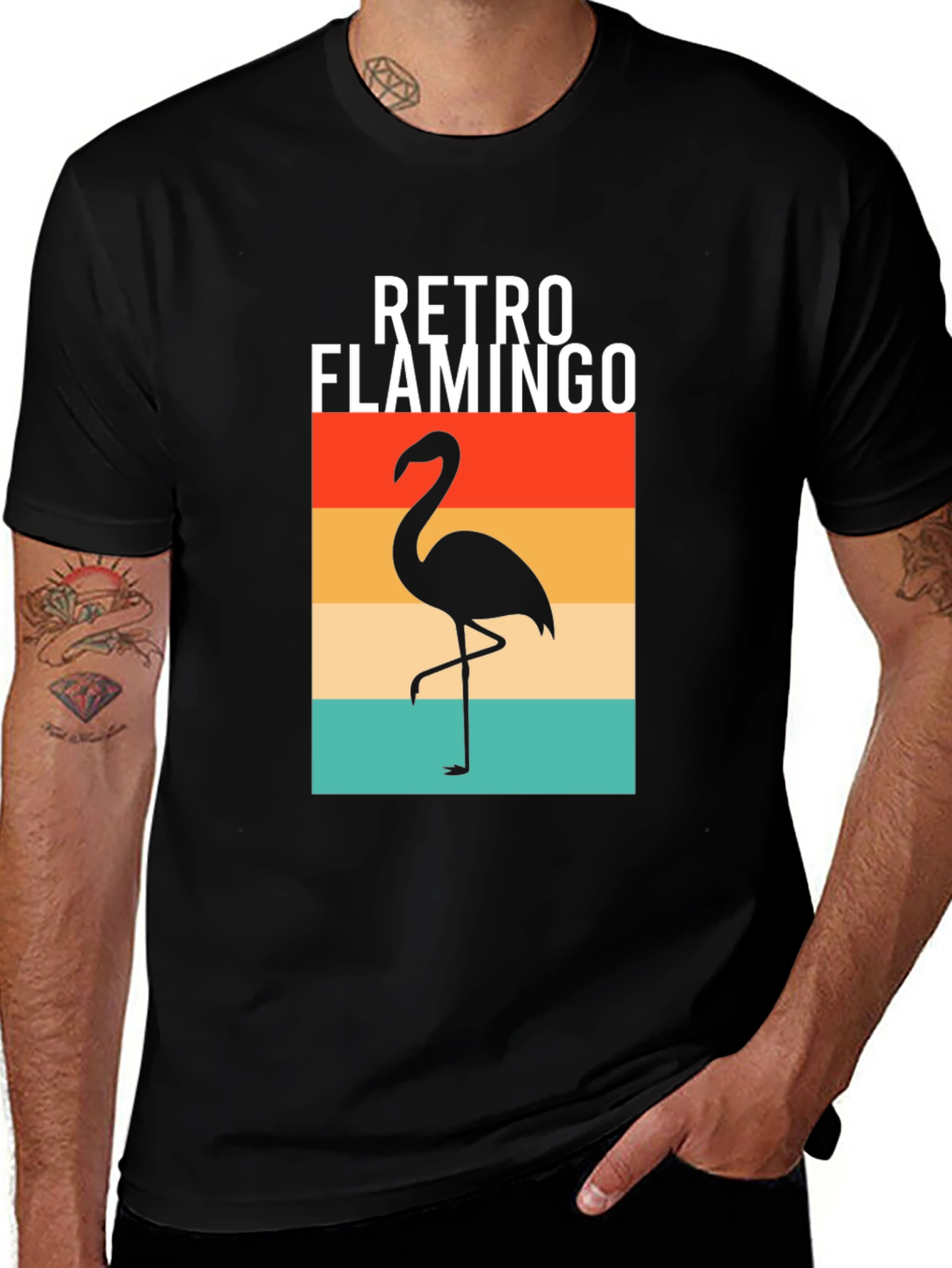Retro Flamingo Graphic Tee - Stylish Comfort