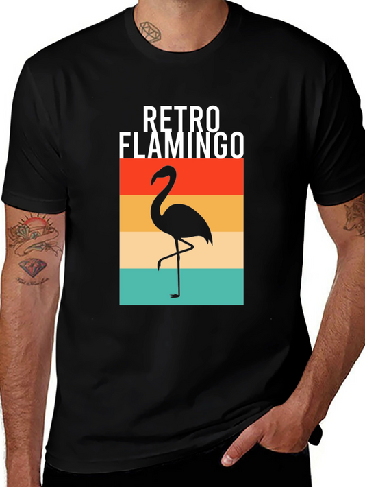 Retro Flamingo Graphic Tee - Stylish Comfort