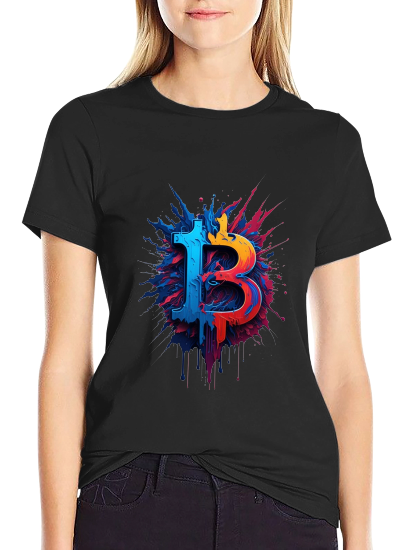Bitcoin Splash Graphic Tee - Crypto T-Shirt
