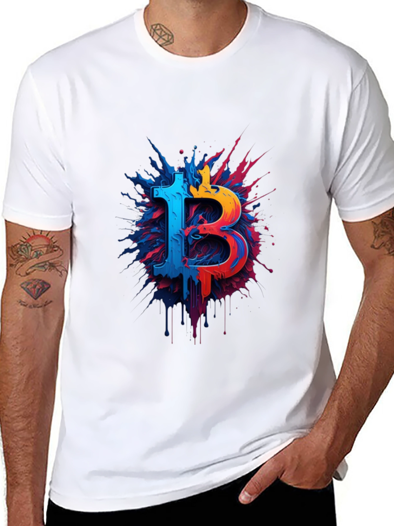 Bitcoin Splash Graphic Tee - Crypto T-Shirt