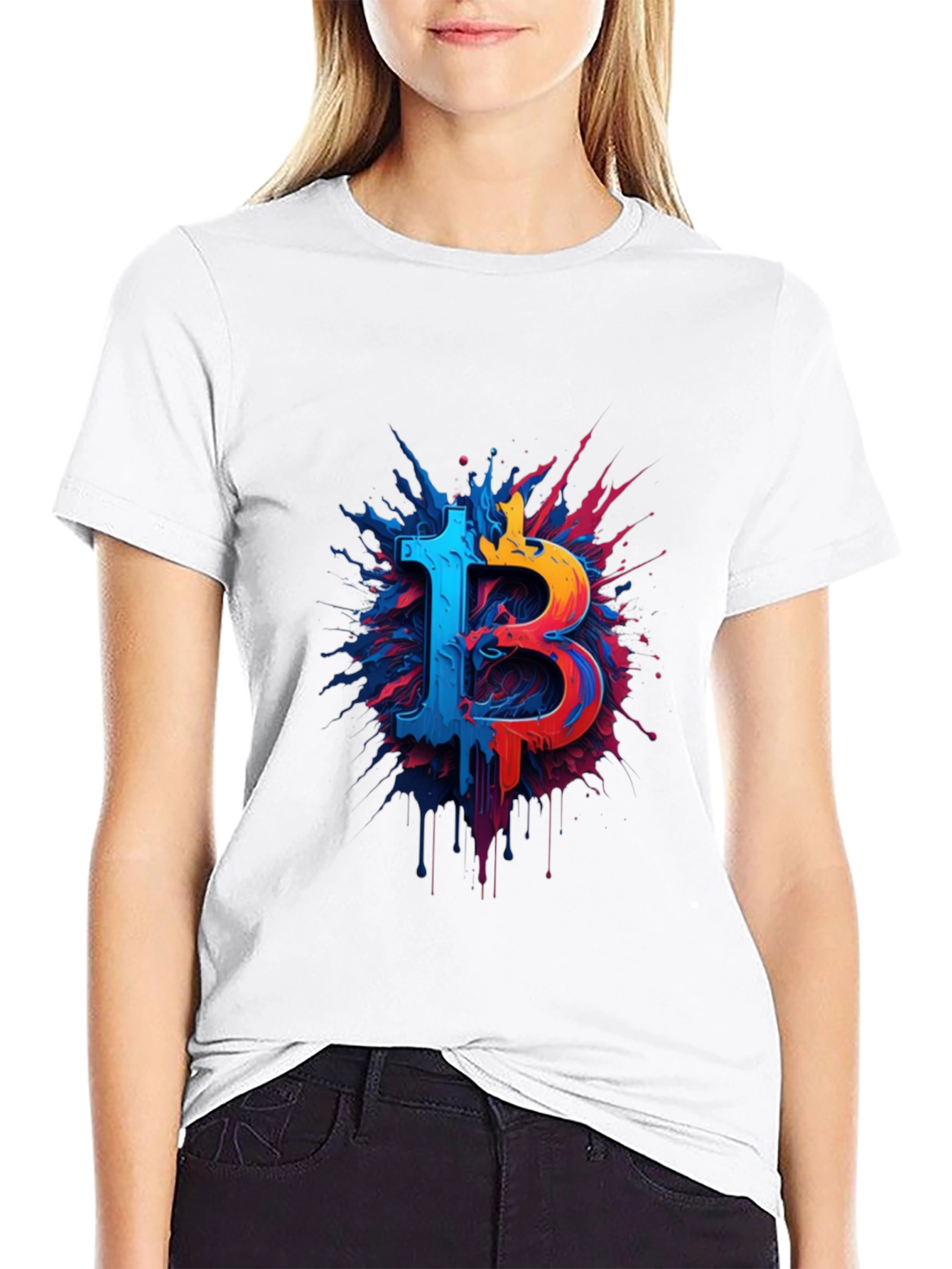 Bitcoin Splash Graphic Tee - Crypto T-Shirt