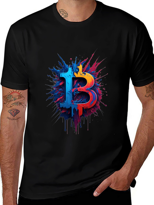 Bitcoin Splash Graphic Tee - Crypto T-Shirt