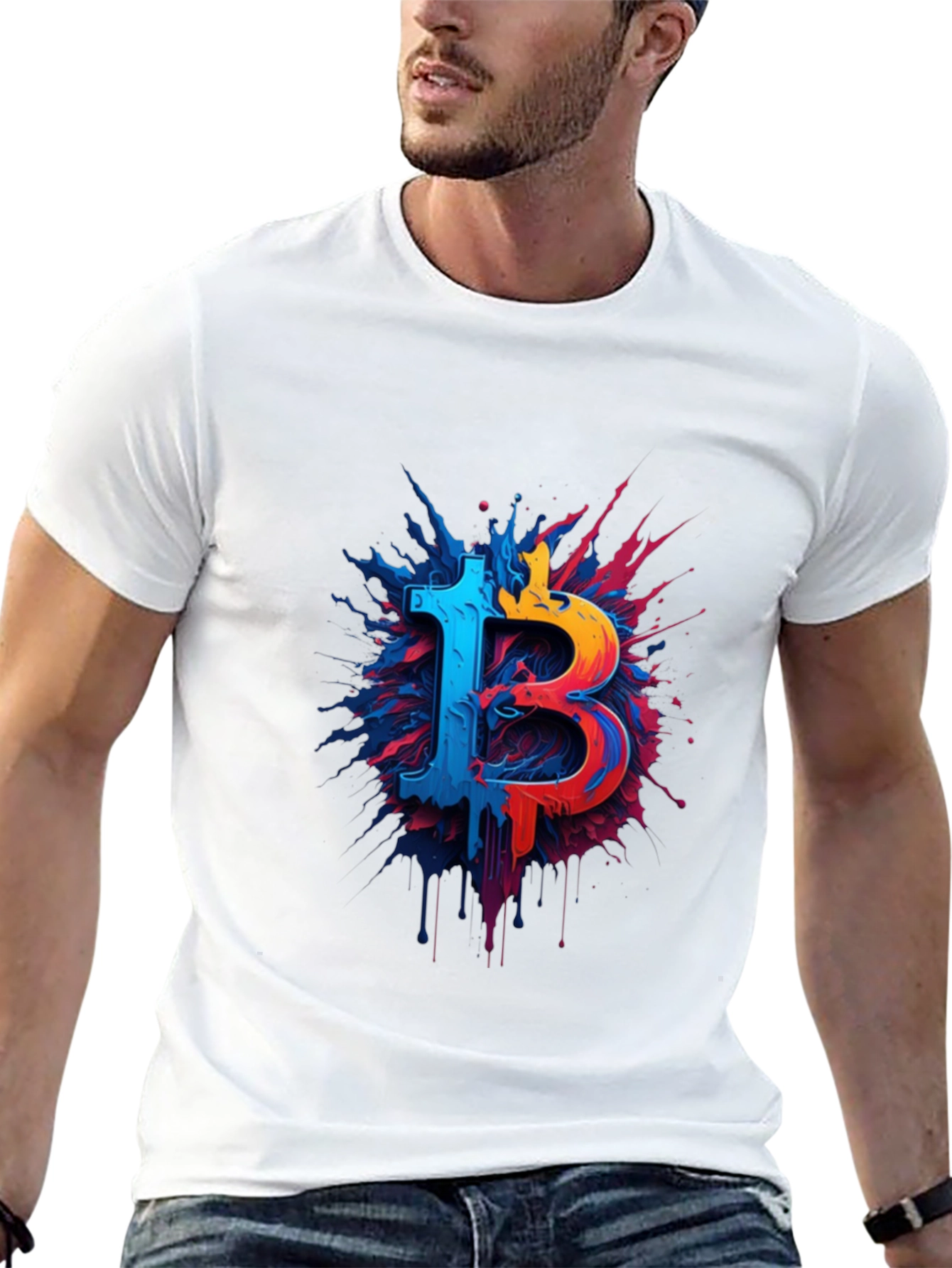 Bitcoin Splash Graphic Tee - Crypto T-Shirt