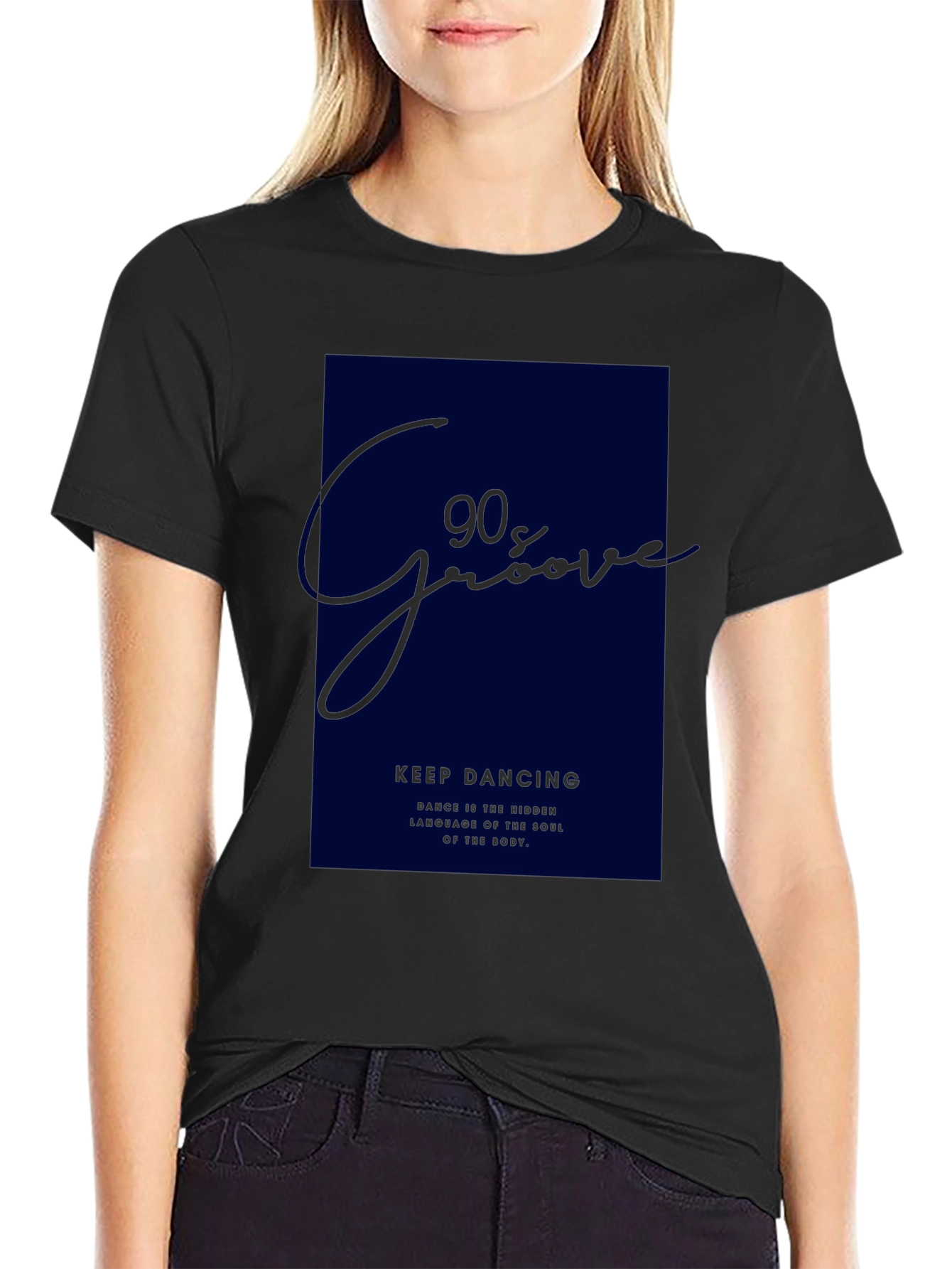 90s Groove Black Graphic Tee