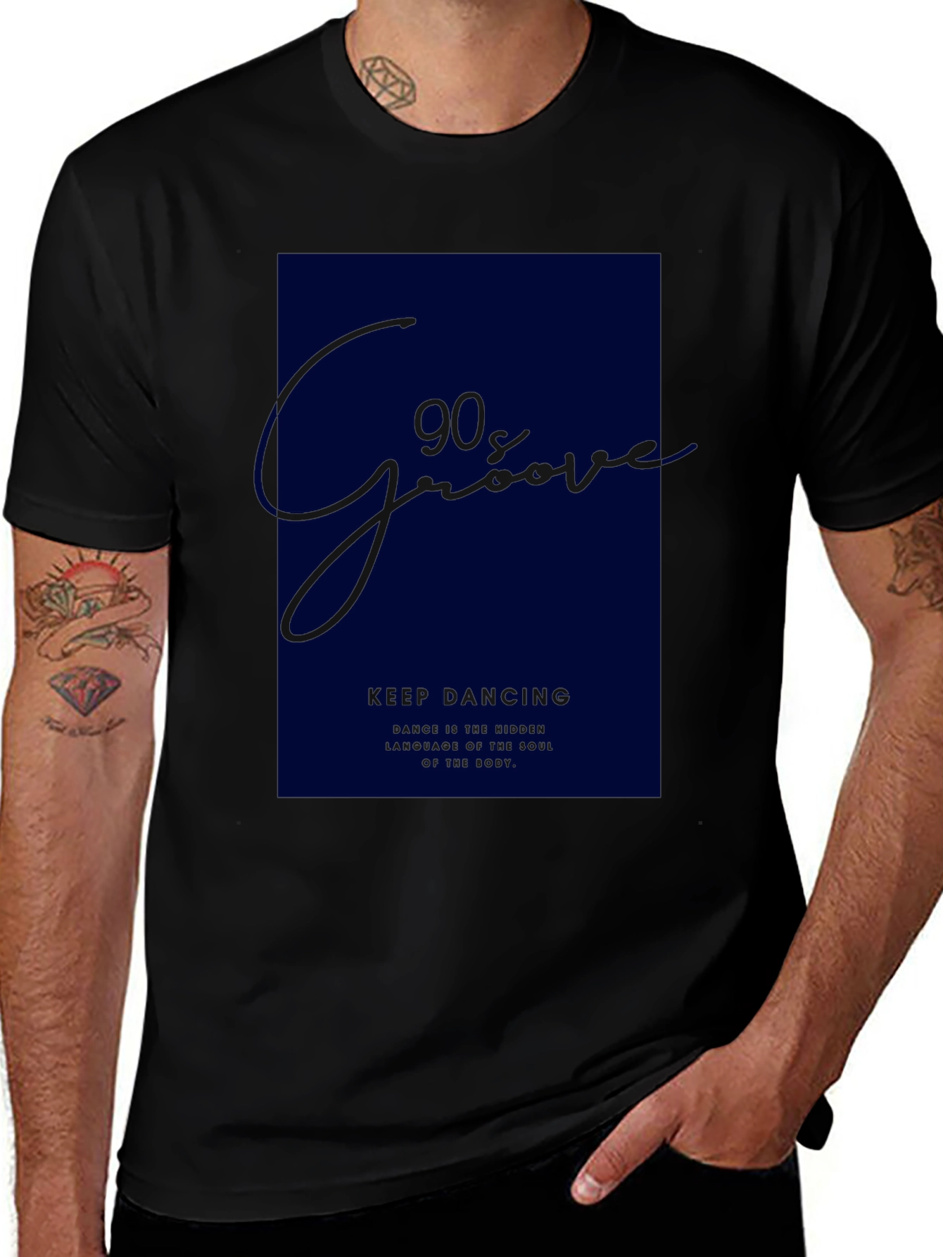 90s Groove Black Graphic Tee