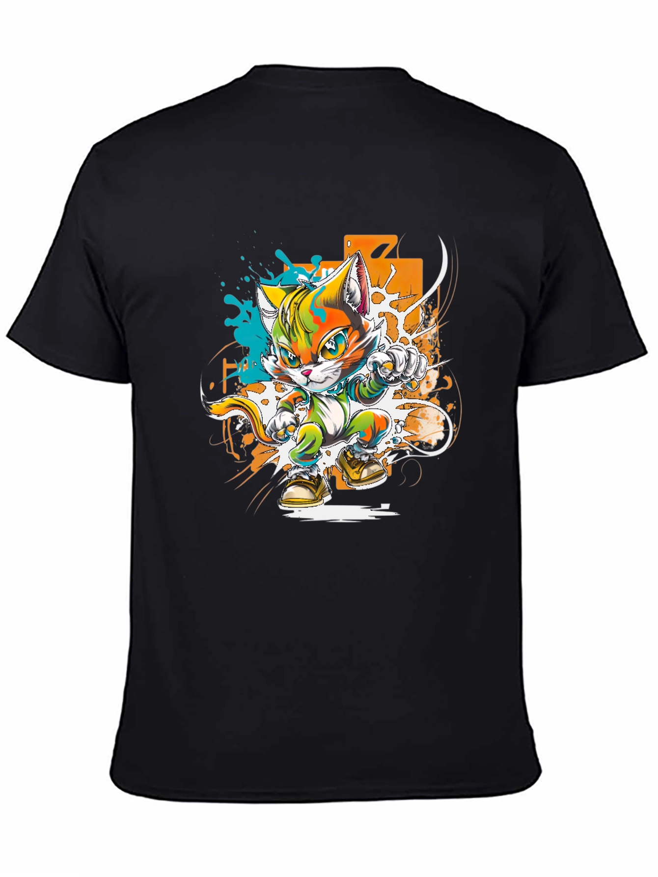Cool Cat Karate Kid Graphic T-Shirt