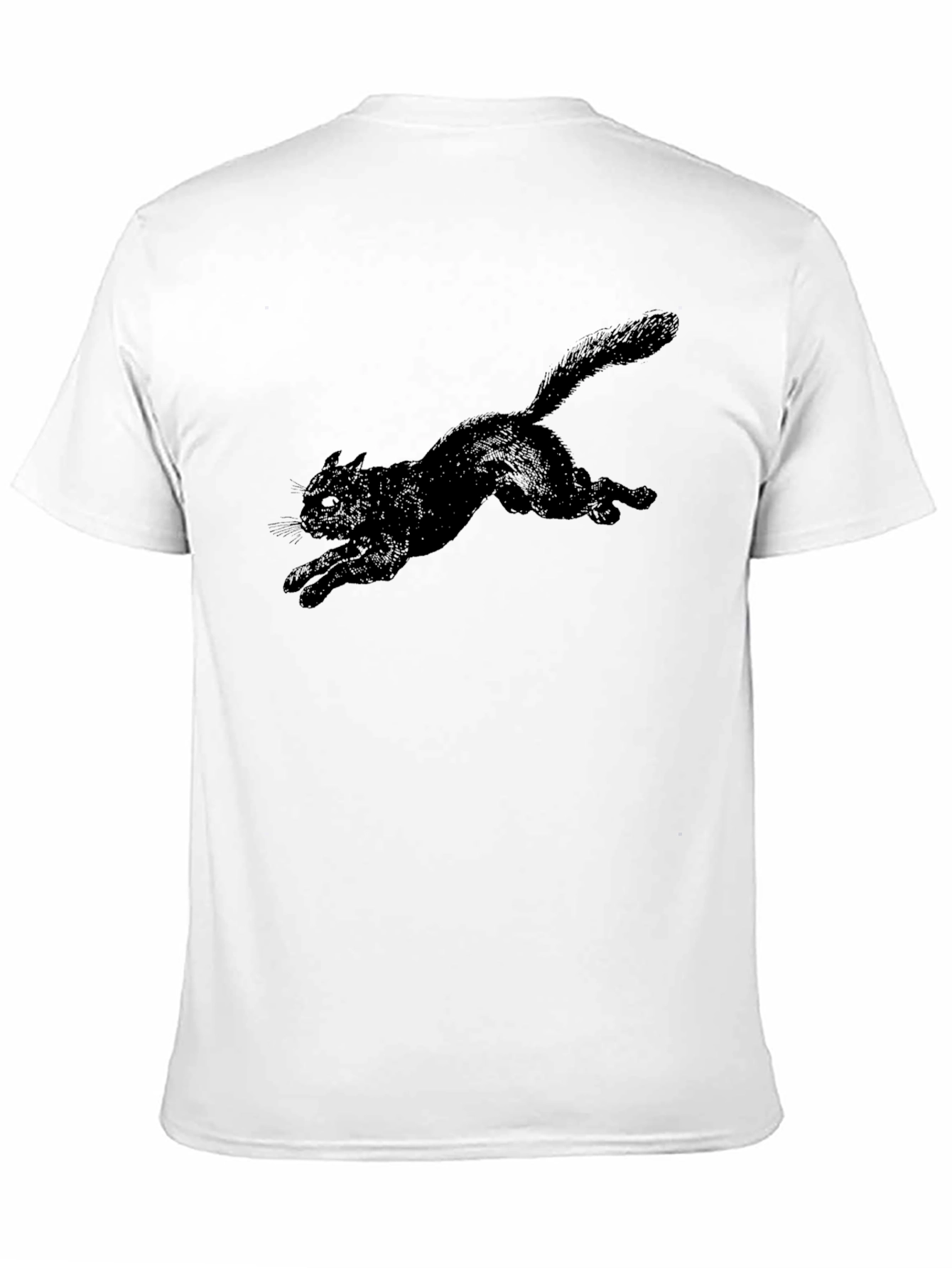Black Cat Graphic Tee - Mens Casual T-Shirt