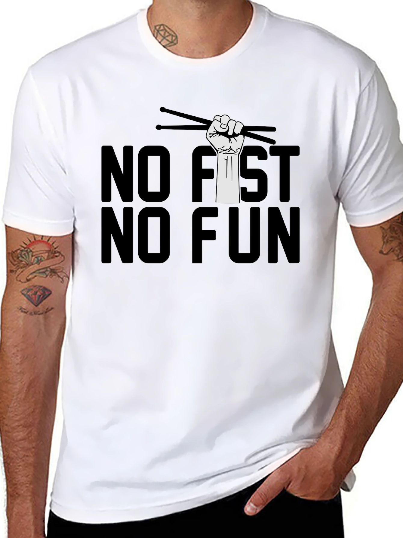 No Fist No Fun Drummer T-Shirt