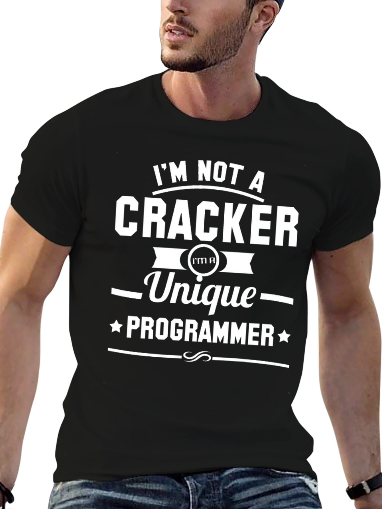 Unique Programmer Graphic Tee - Black Cotton T-Shirt