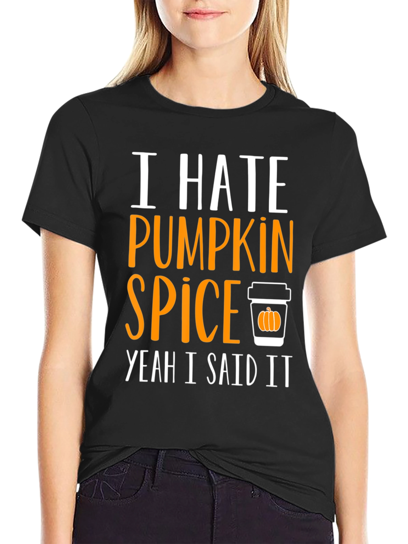 I Hate Pumpkin Spice T-Shirt - Funny Fall Tee