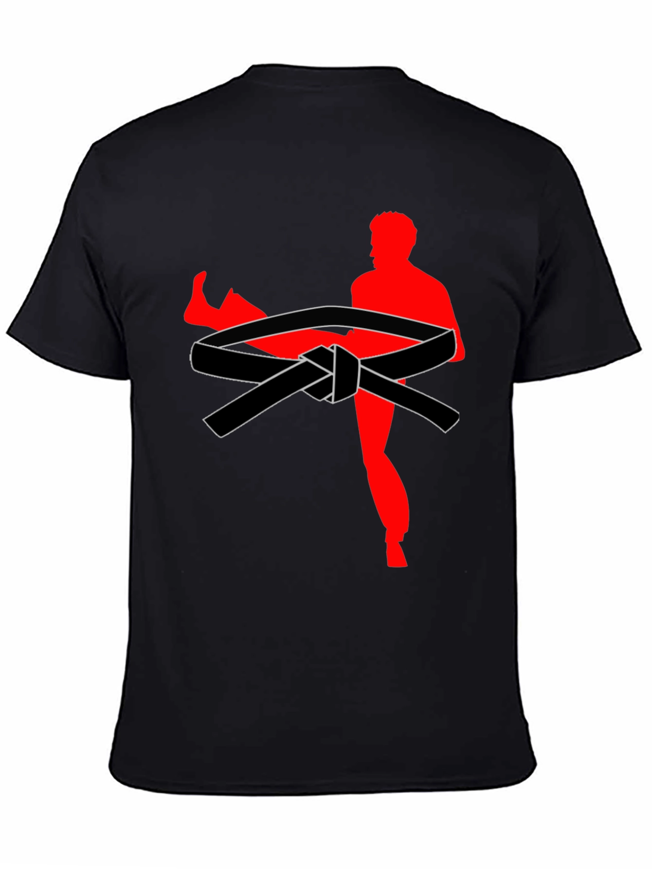 Karate Kick T-Shirt - Black Belt Design