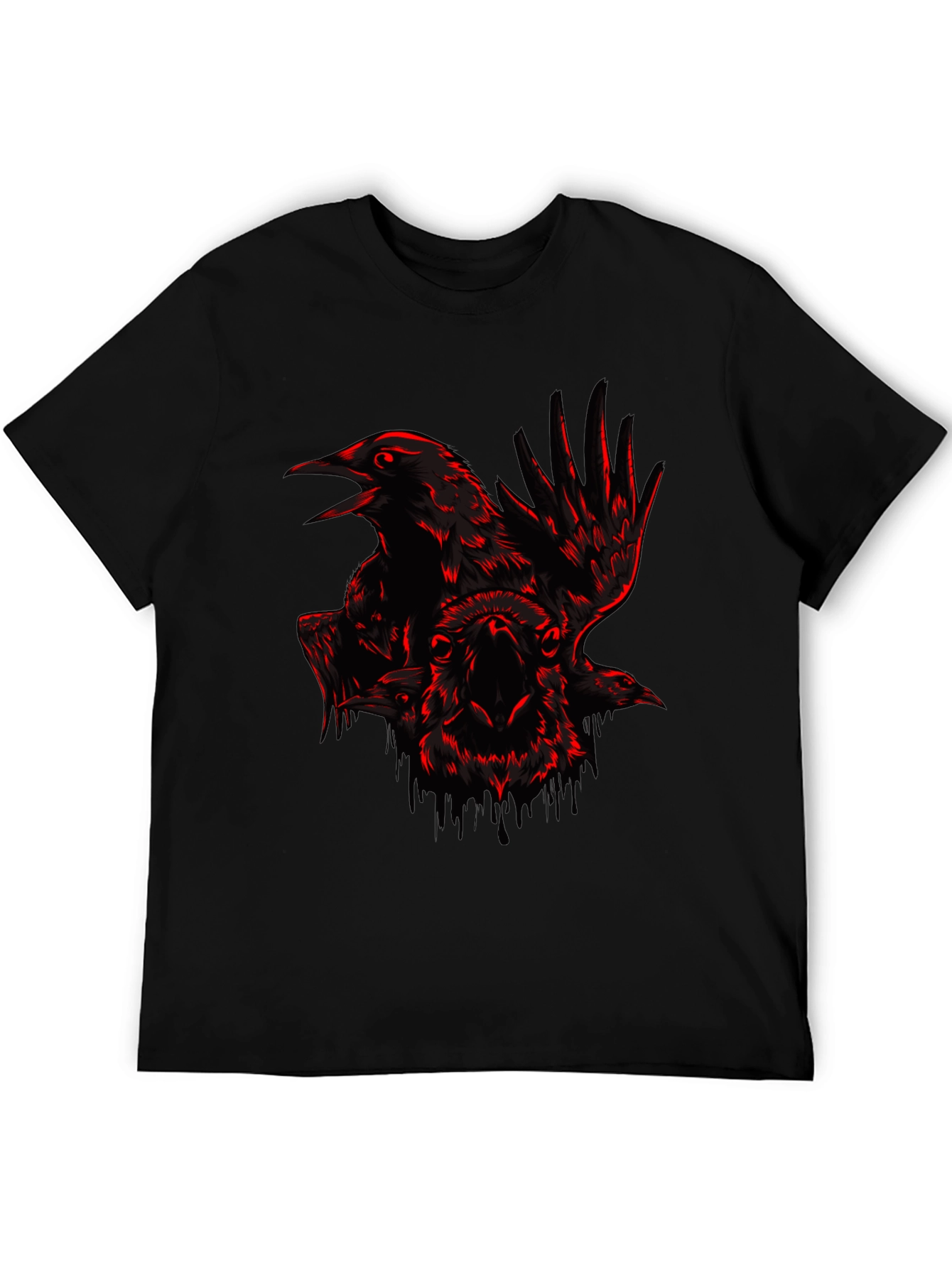 Raven & Ram Graphic Tee - Edgy Black T-Shirt