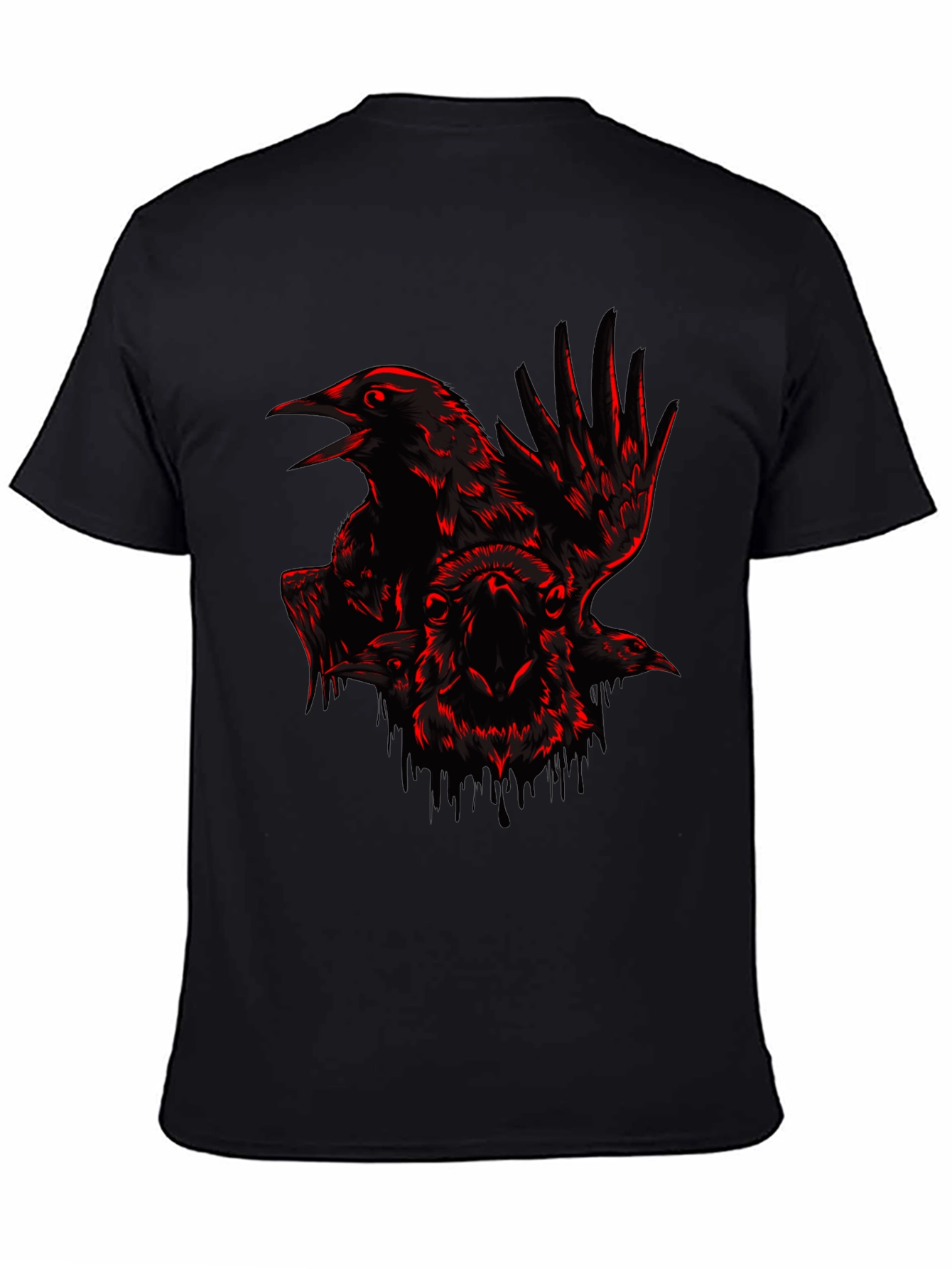 Raven & Ram Graphic Tee - Edgy Black T-Shirt