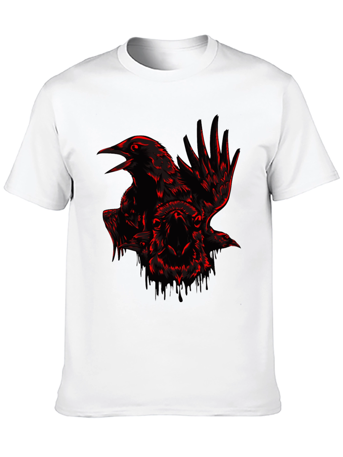 Raven & Ram Graphic Tee - Edgy Black T-Shirt