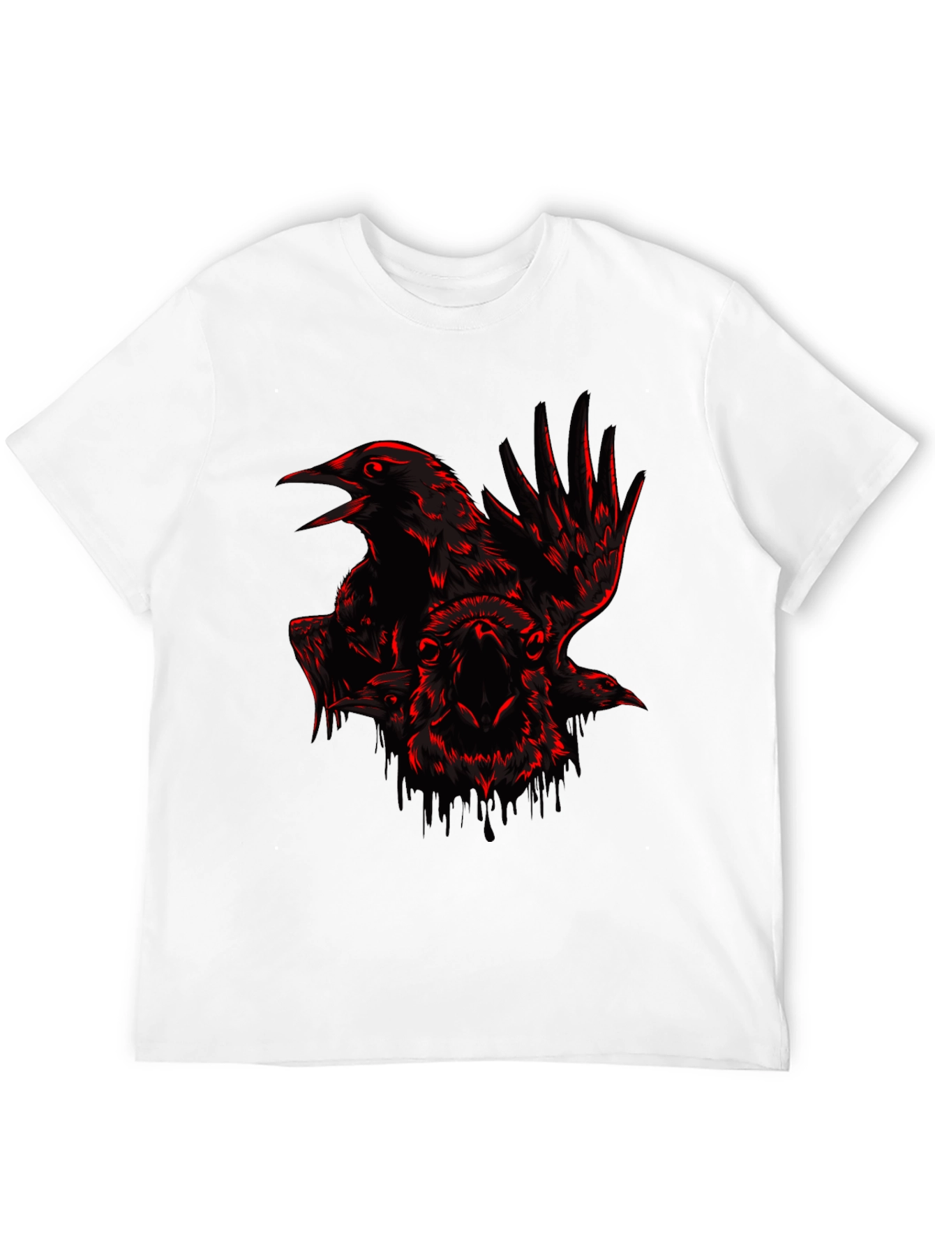 Raven & Ram Graphic Tee - Edgy Black T-Shirt