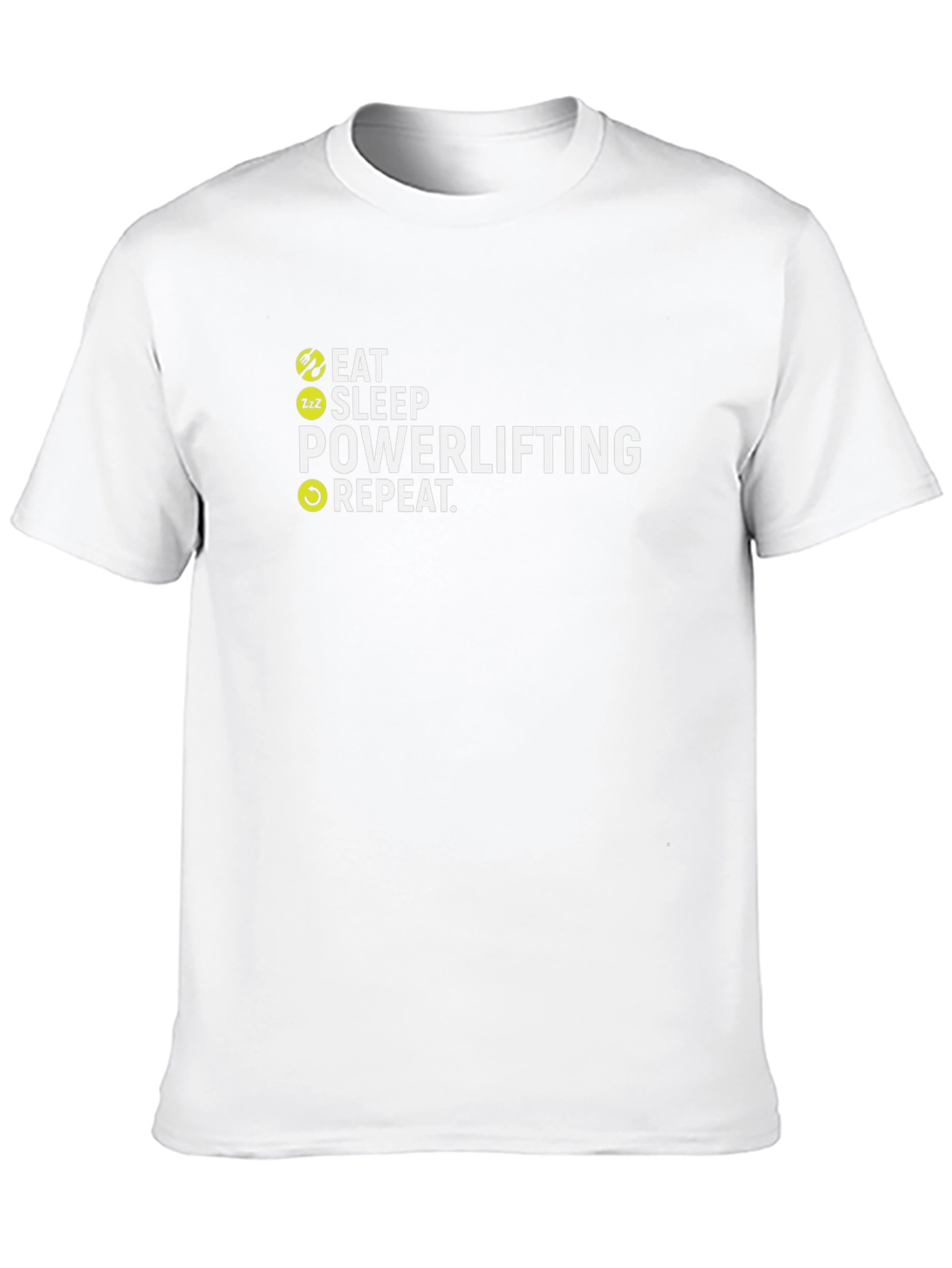 Eat Sleep Powerlifting Repeat Black T-Shirt