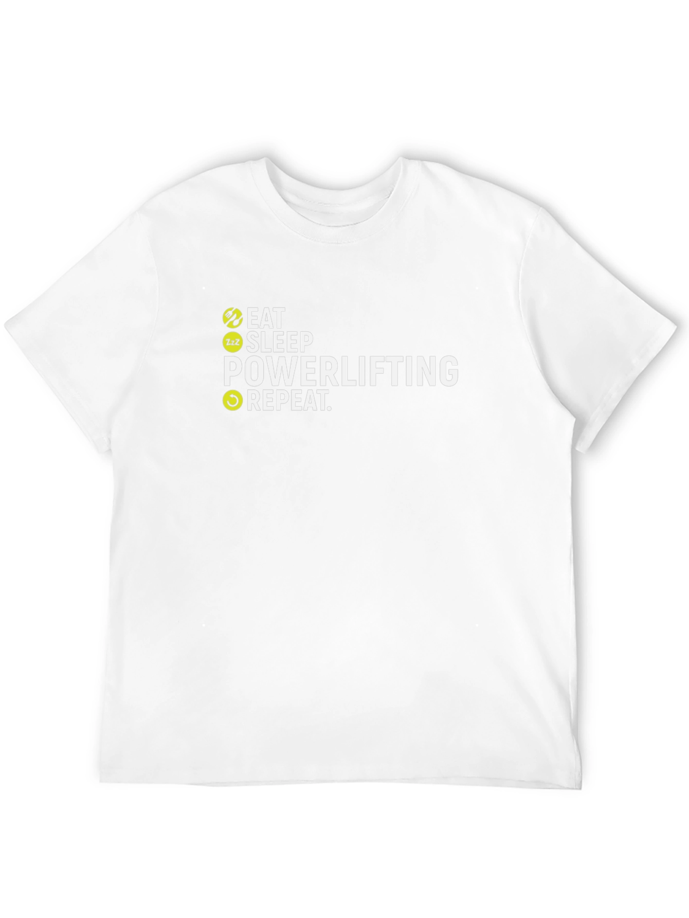 Eat Sleep Powerlifting Repeat Black T-Shirt