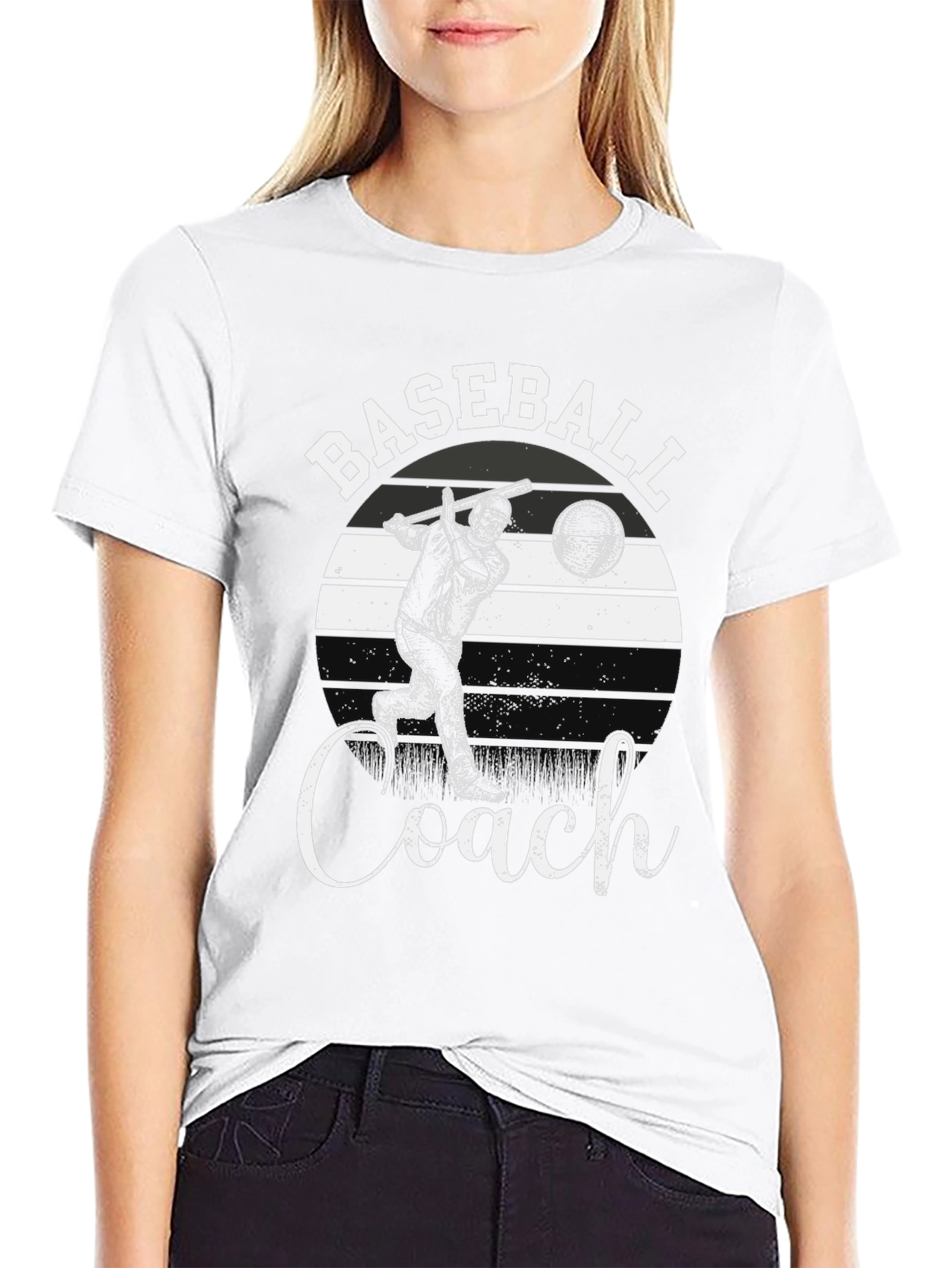 Baseball Coach T-Shirt - Black Tee