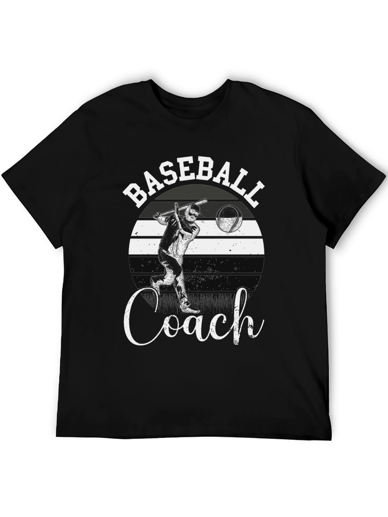 Baseball Coach T-Shirt - Black Tee