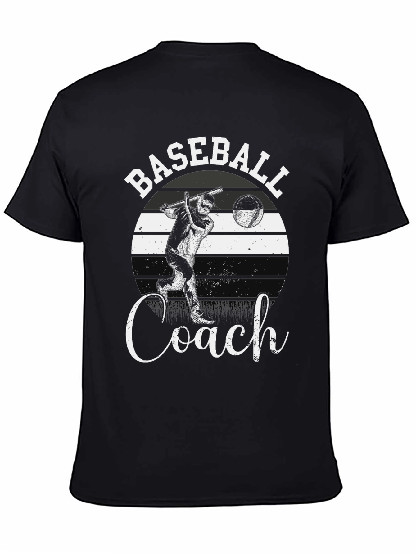 Baseball Coach T-Shirt - Black Tee