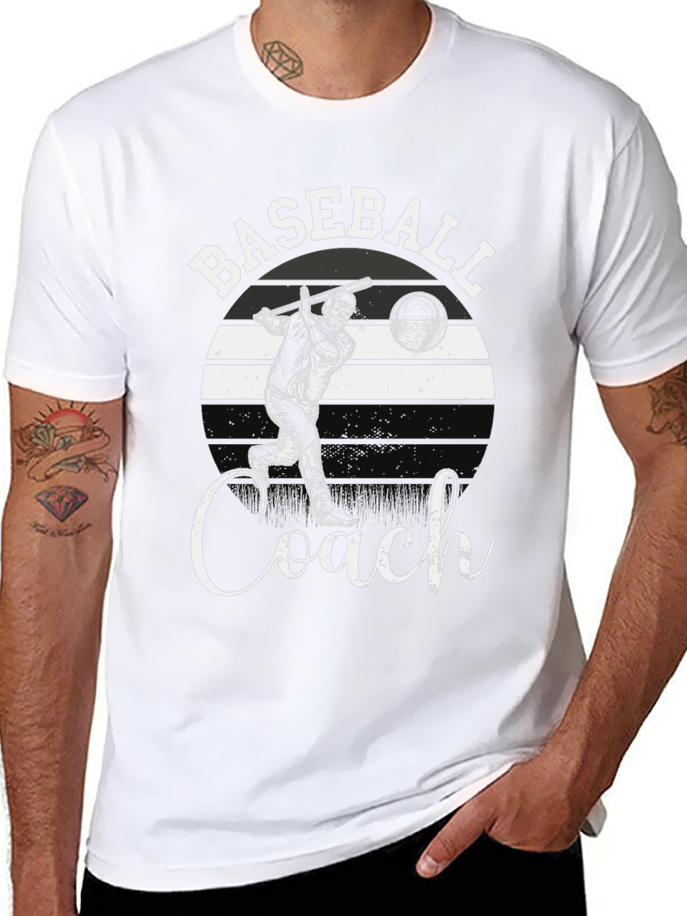 Baseball Coach T-Shirt - Black Tee