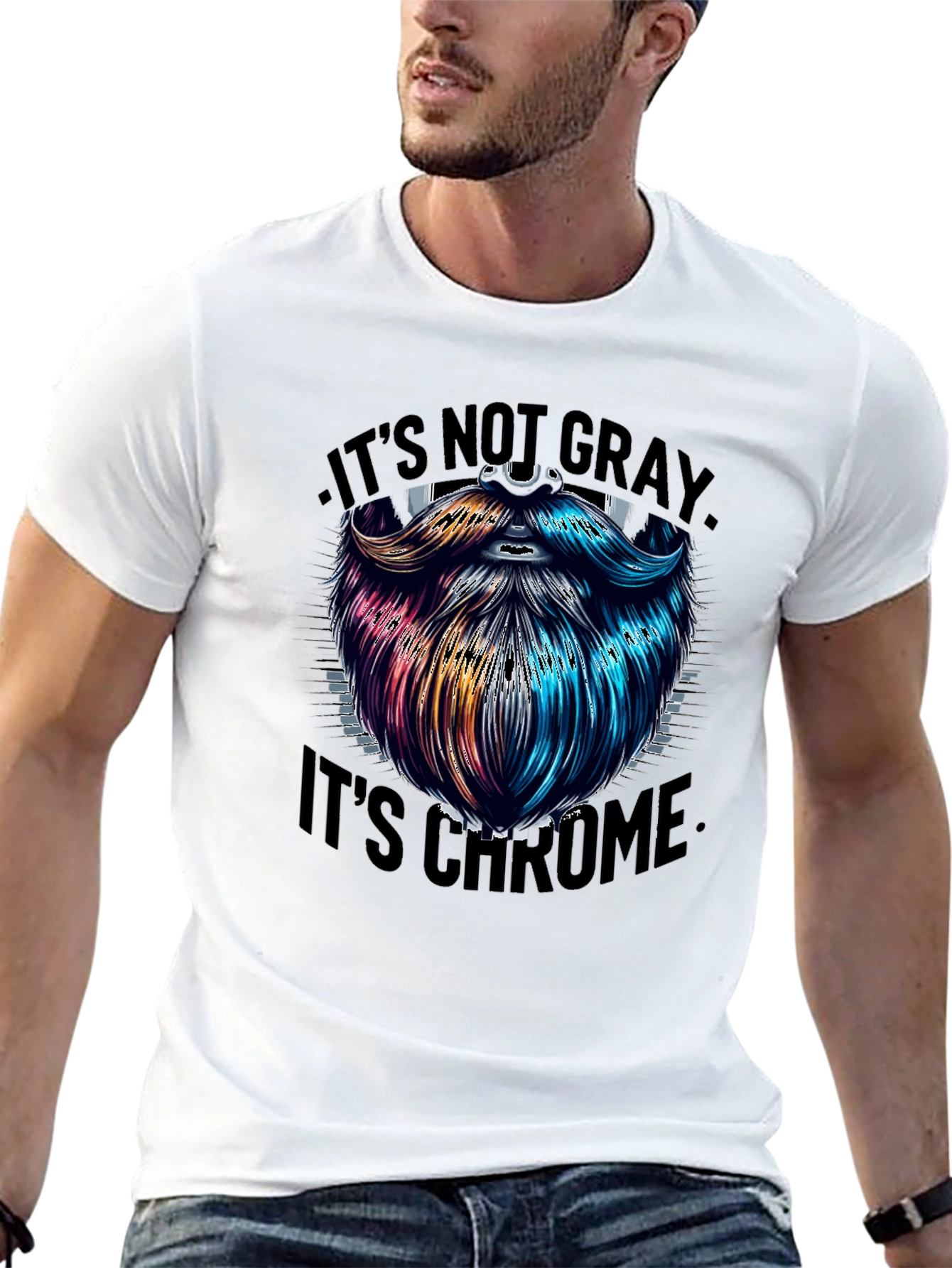 Its Not Gray Its Chrome Graphic T-Shirt