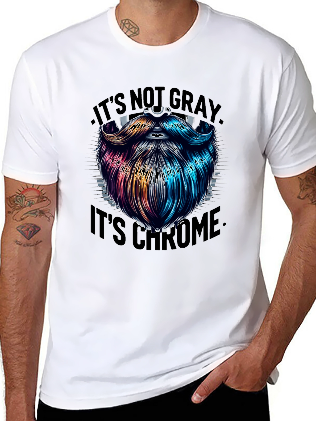 Its Not Gray Its Chrome Graphic T-Shirt