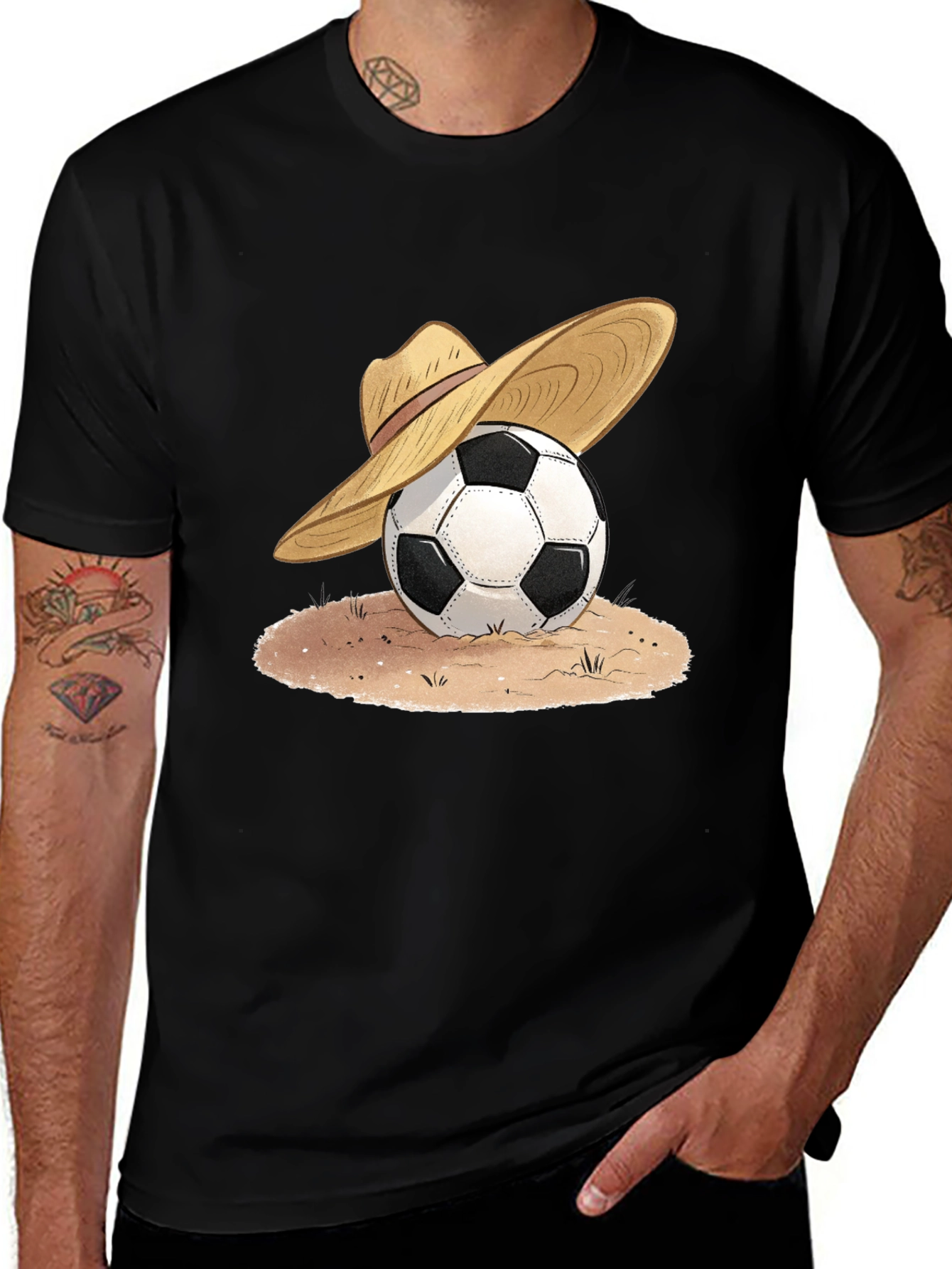 Soccer Ball Sombrero Graphic Tee