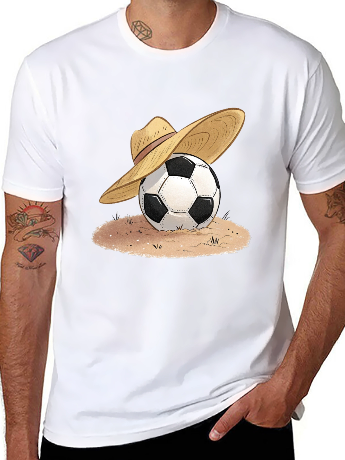 Soccer Ball Sombrero Graphic Tee