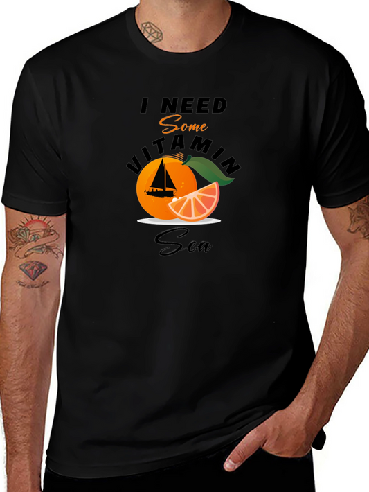 Vitamin Sea Black T-Shirt - Need Some Vitamin Sea Graphic Tee