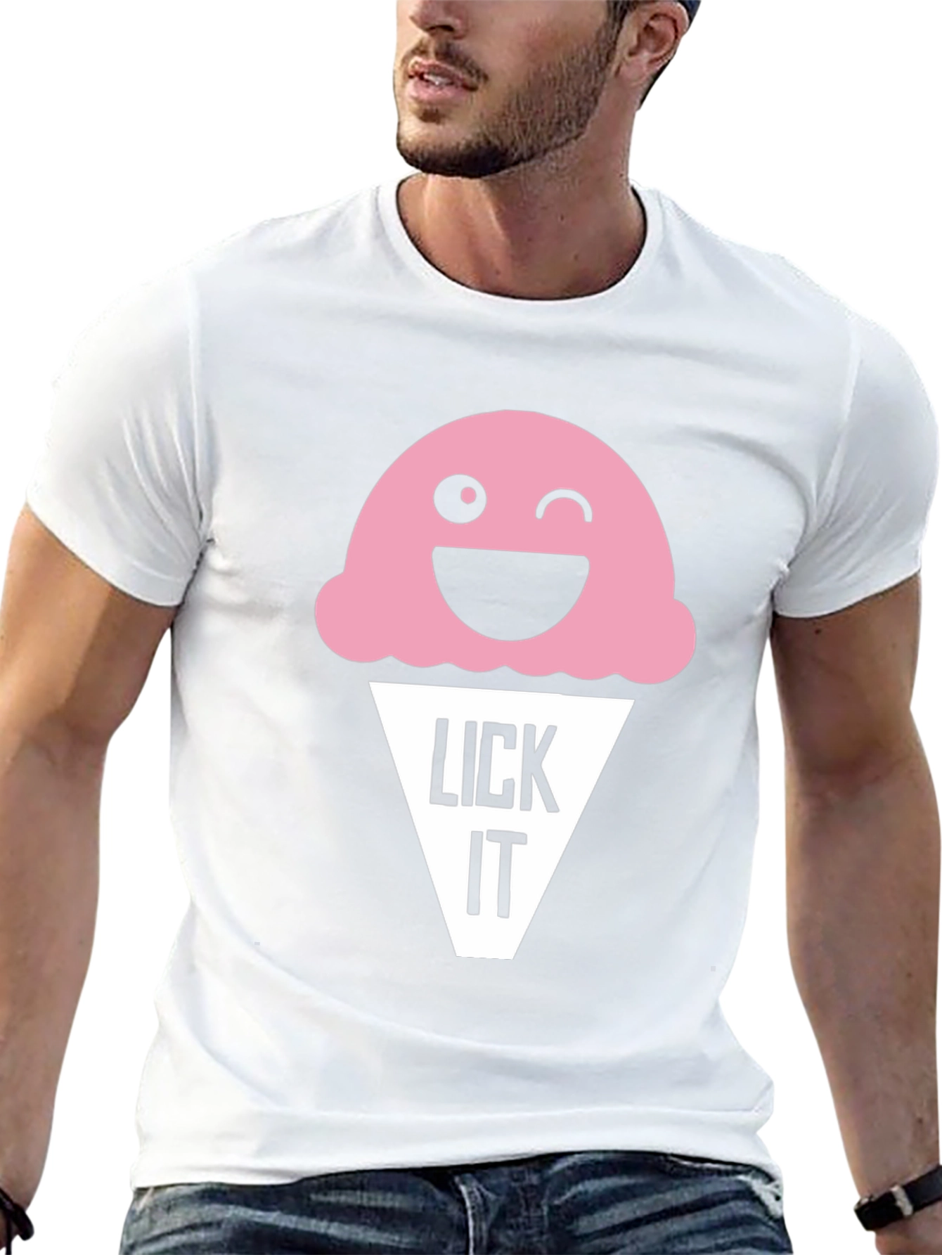 Funny Lick It Ice Cream Graphic Tee