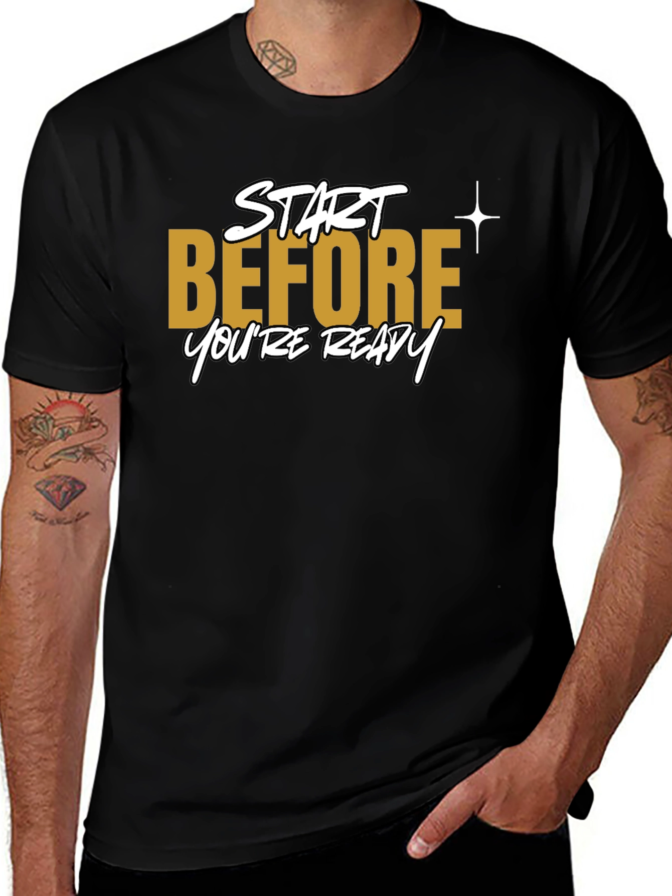Start Before Youre Ready Black T-Shirt