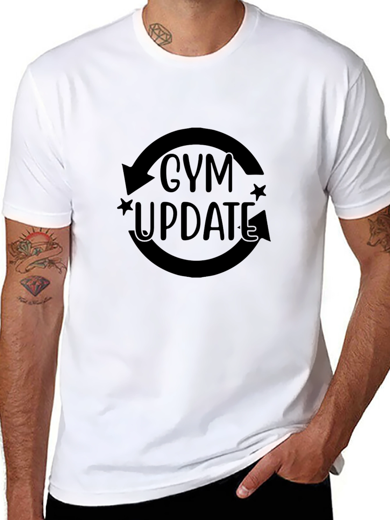 Gym Update Black Graphic Tee