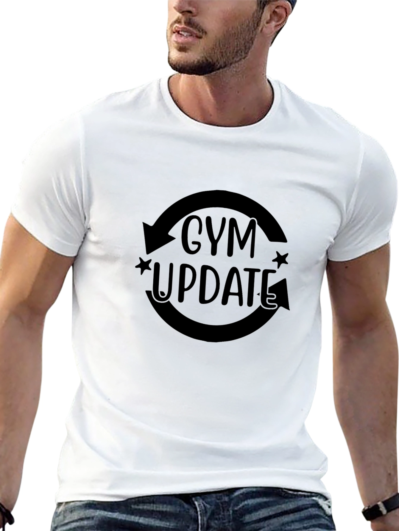 Gym Update Black Graphic Tee