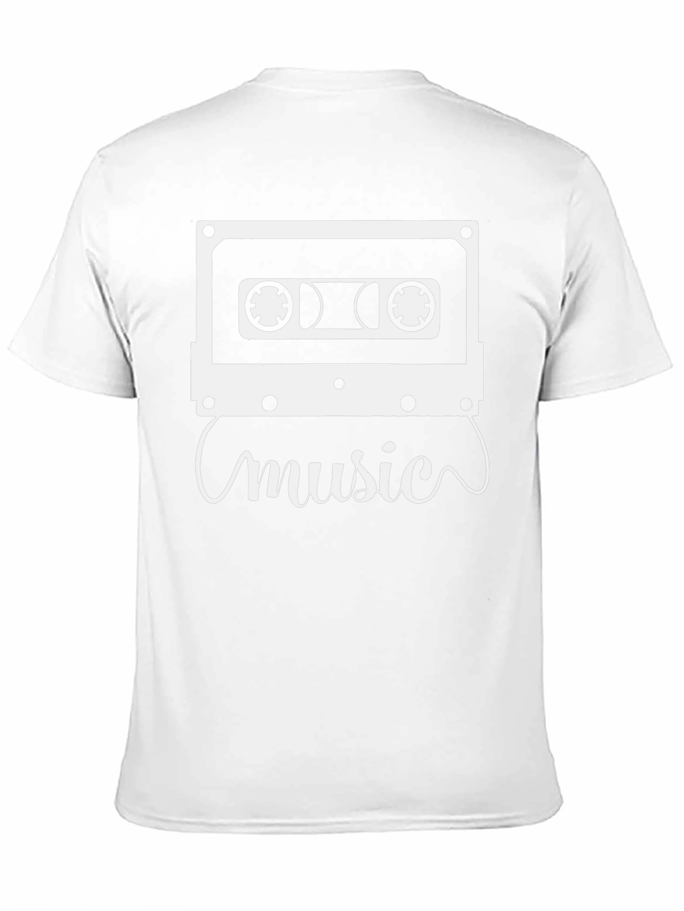 Retro Cassette Music T-Shirt - Black