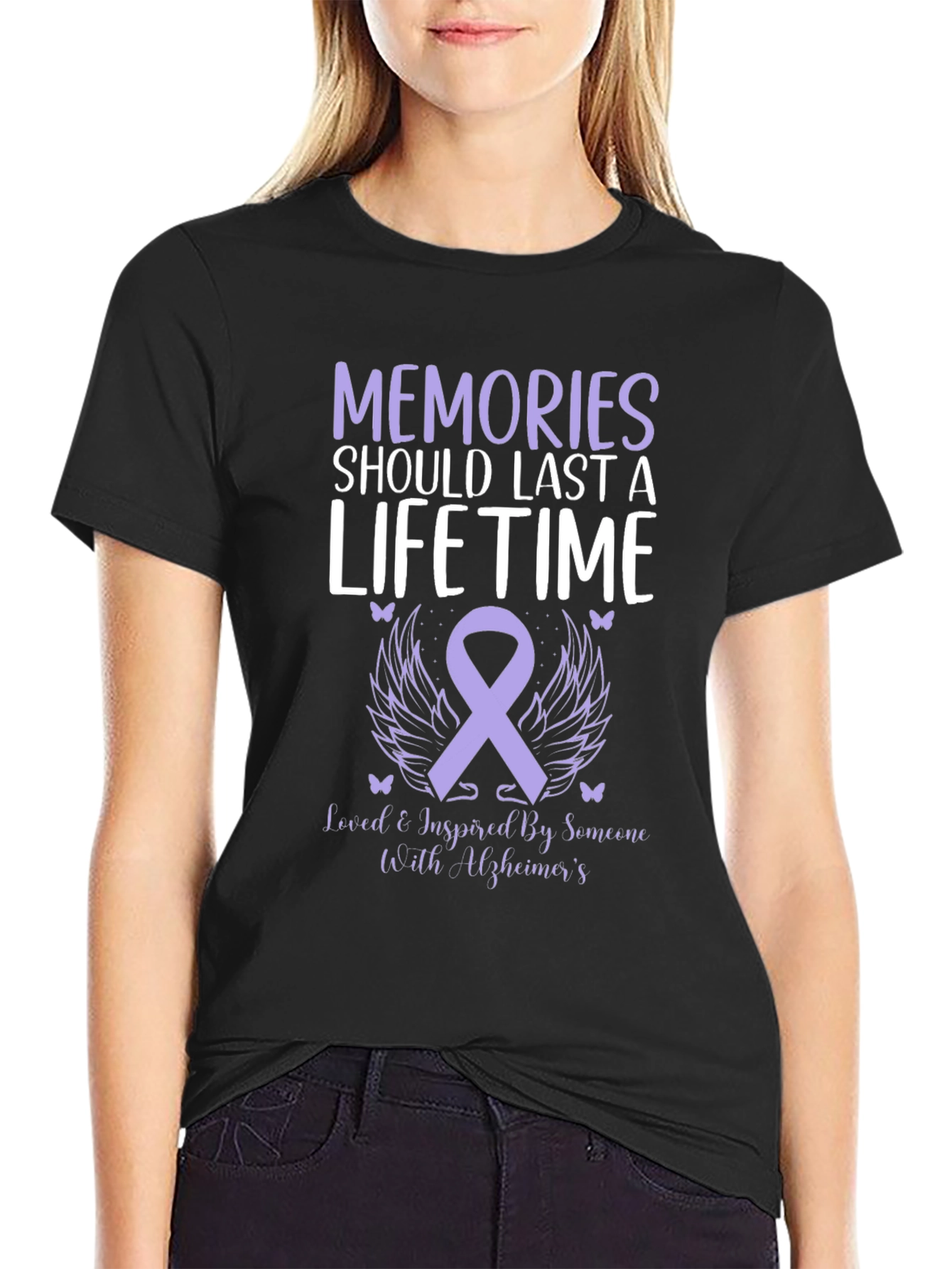 Alzheimers Awareness T-Shirt: Memories Lifetime