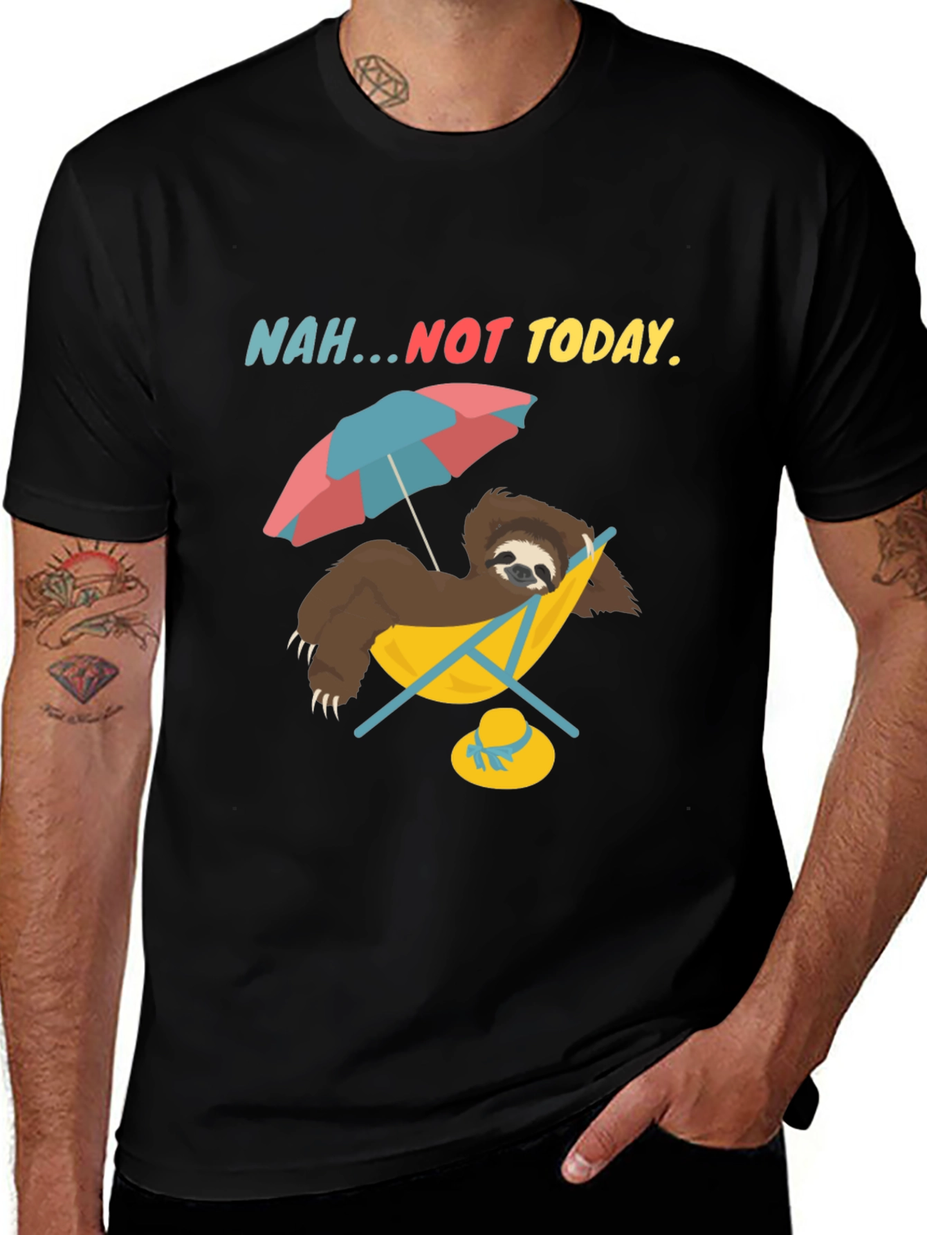 Nah...Not Today Sloth T-Shirt Relaxed Vacation Mode