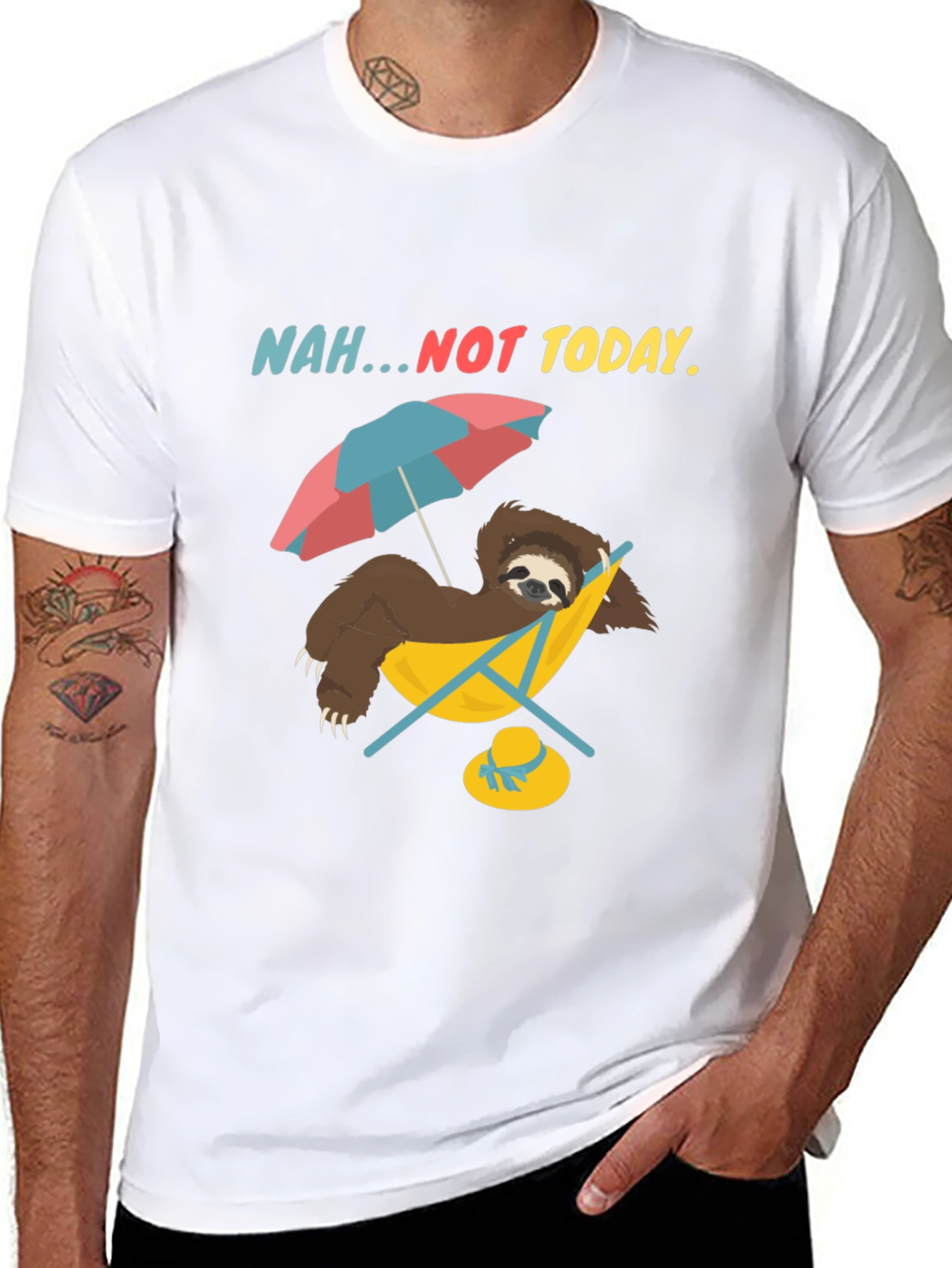 Nah...Not Today Sloth T-Shirt Relaxed Vacation Mode