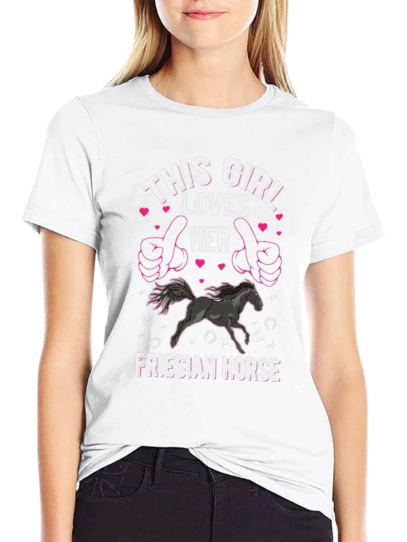 This Girl Loves Her Friesian Horse T-Shirt