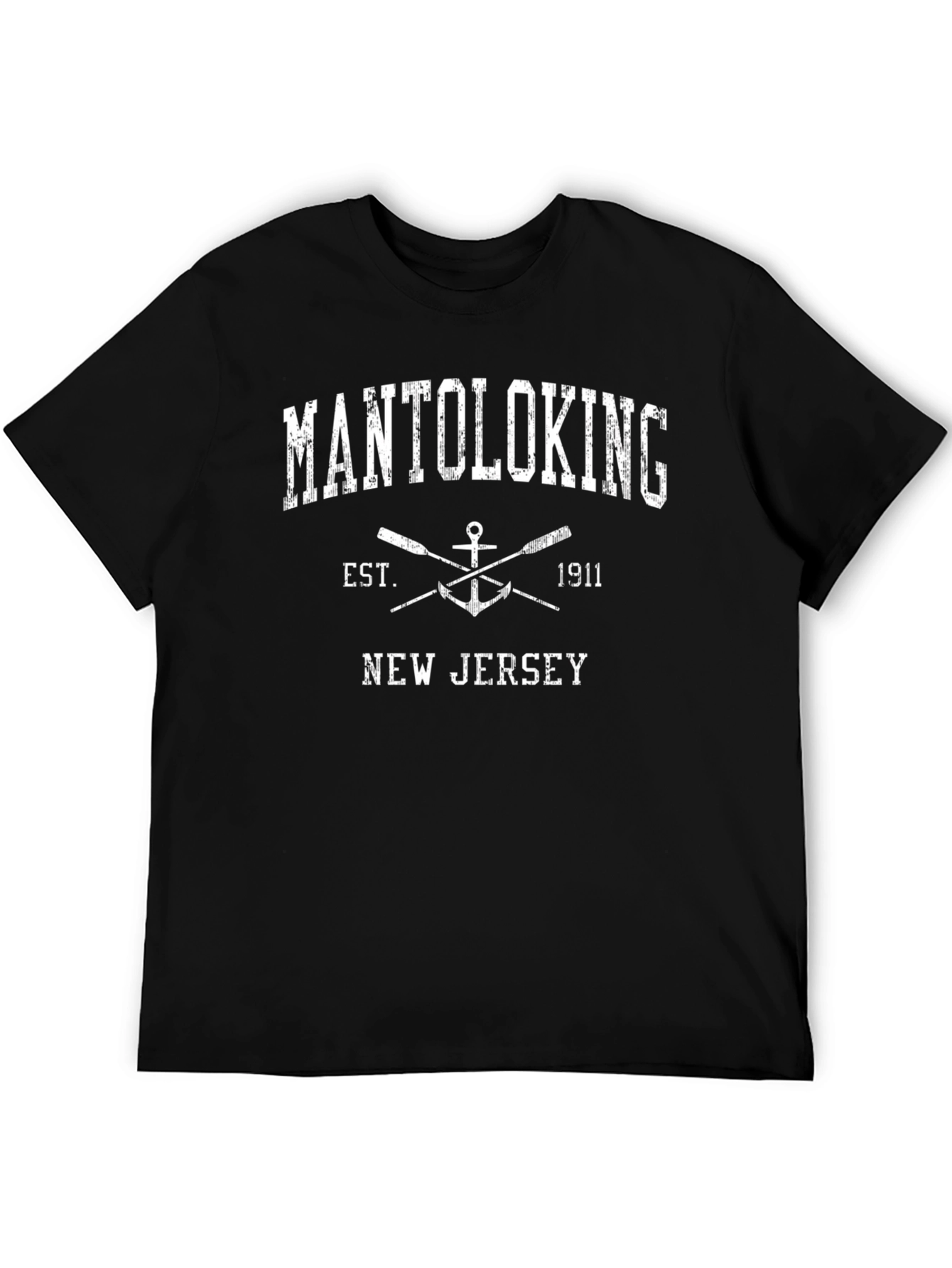 Mantoloking New Jersey T-Shirt Anchor Nautical Tee