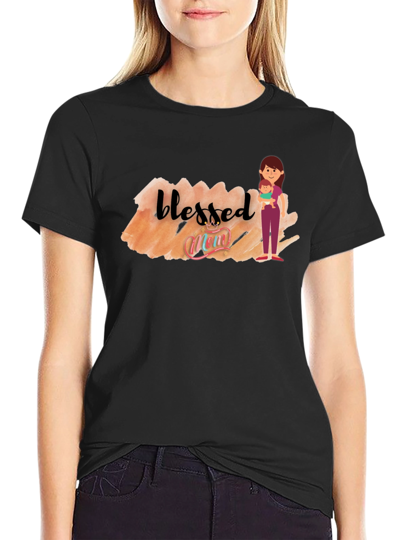 Blessed Mom Graphic T-Shirt