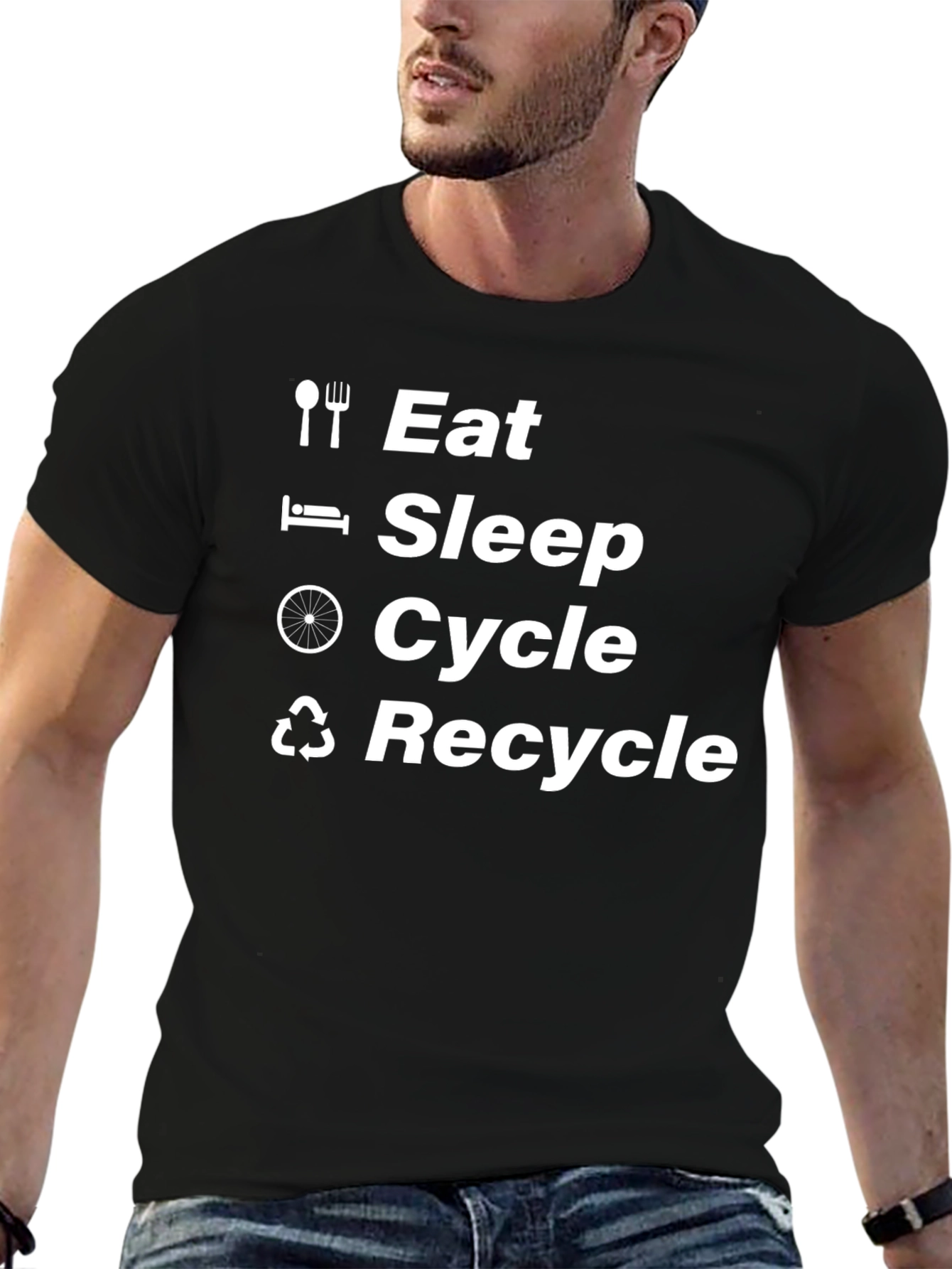 Eat Sleep Cycle Recycle T-Shirt