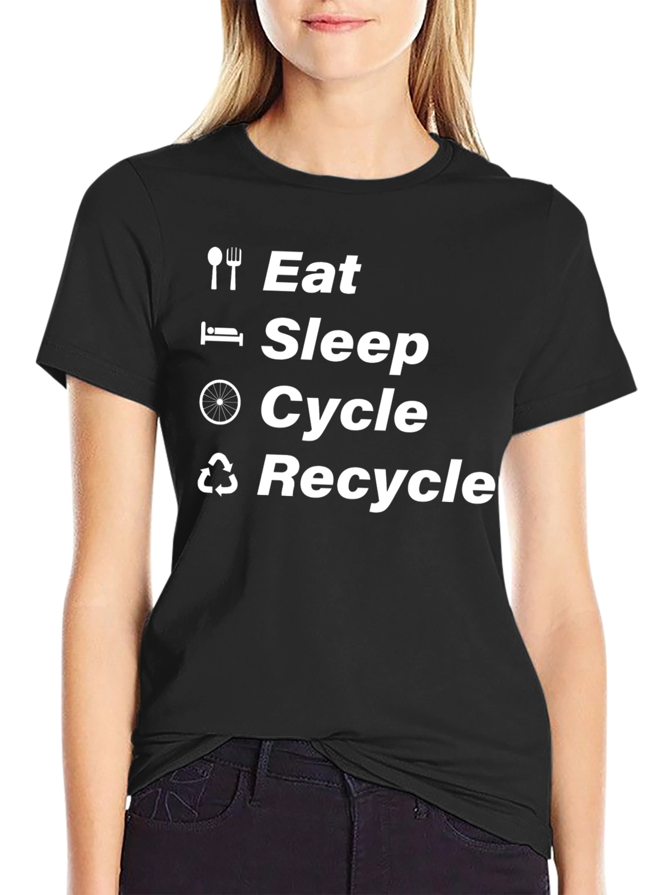 Eat Sleep Cycle Recycle T-Shirt