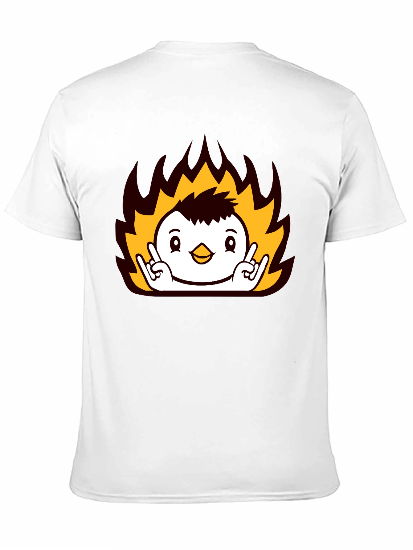 Rock On Fire Bird Black T-Shirt