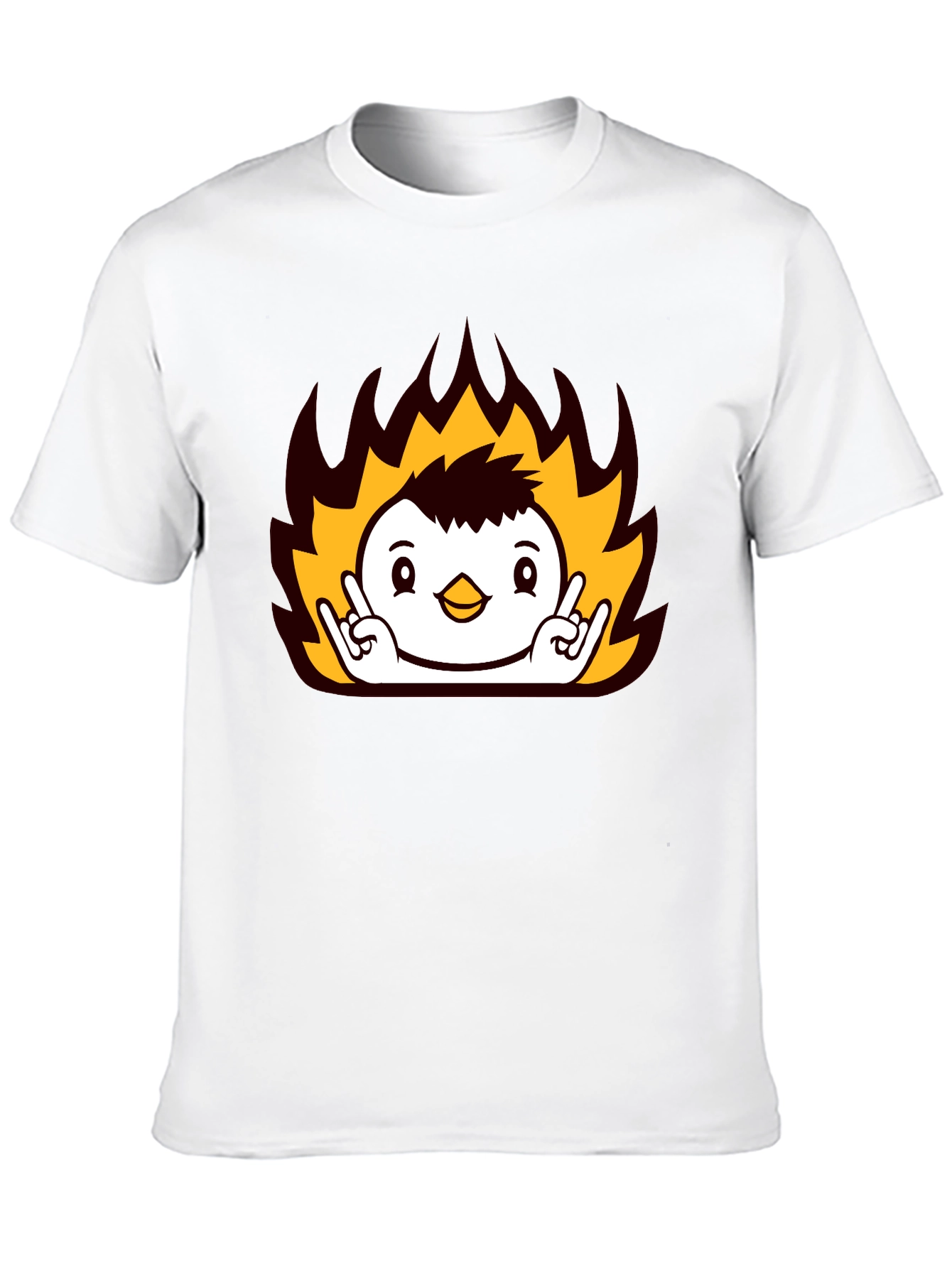 Rock On Fire Bird Black T-Shirt