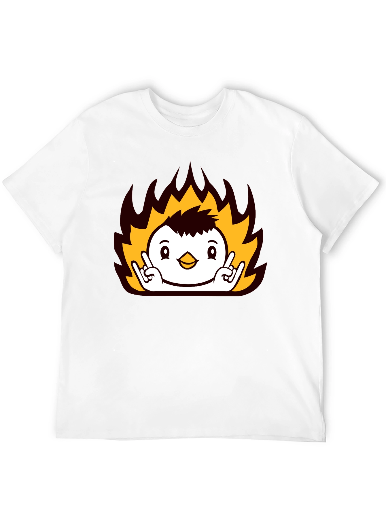 Rock On Fire Bird Black T-Shirt