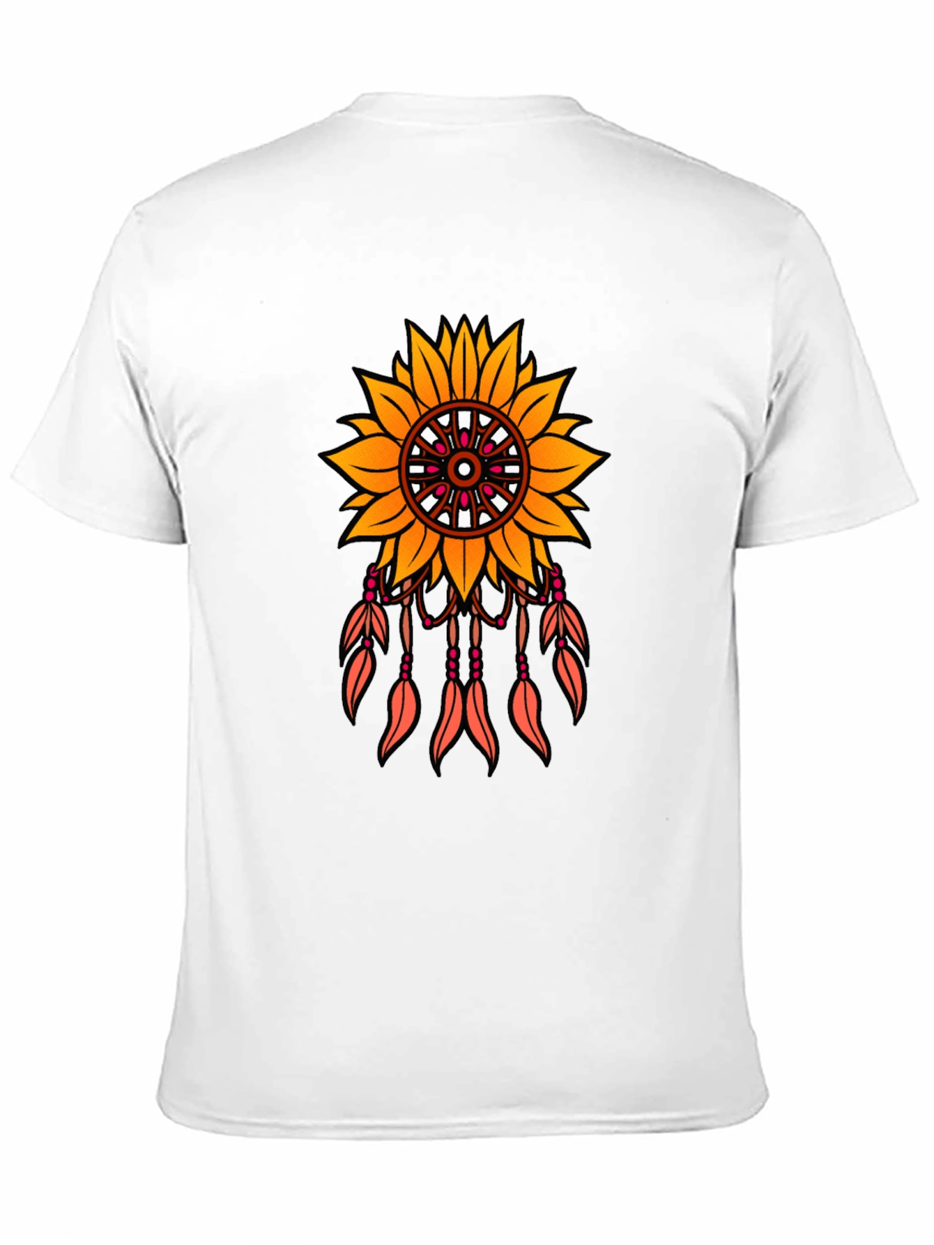 Sunflower Dreamcatcher Graphic T-Shirt - Black