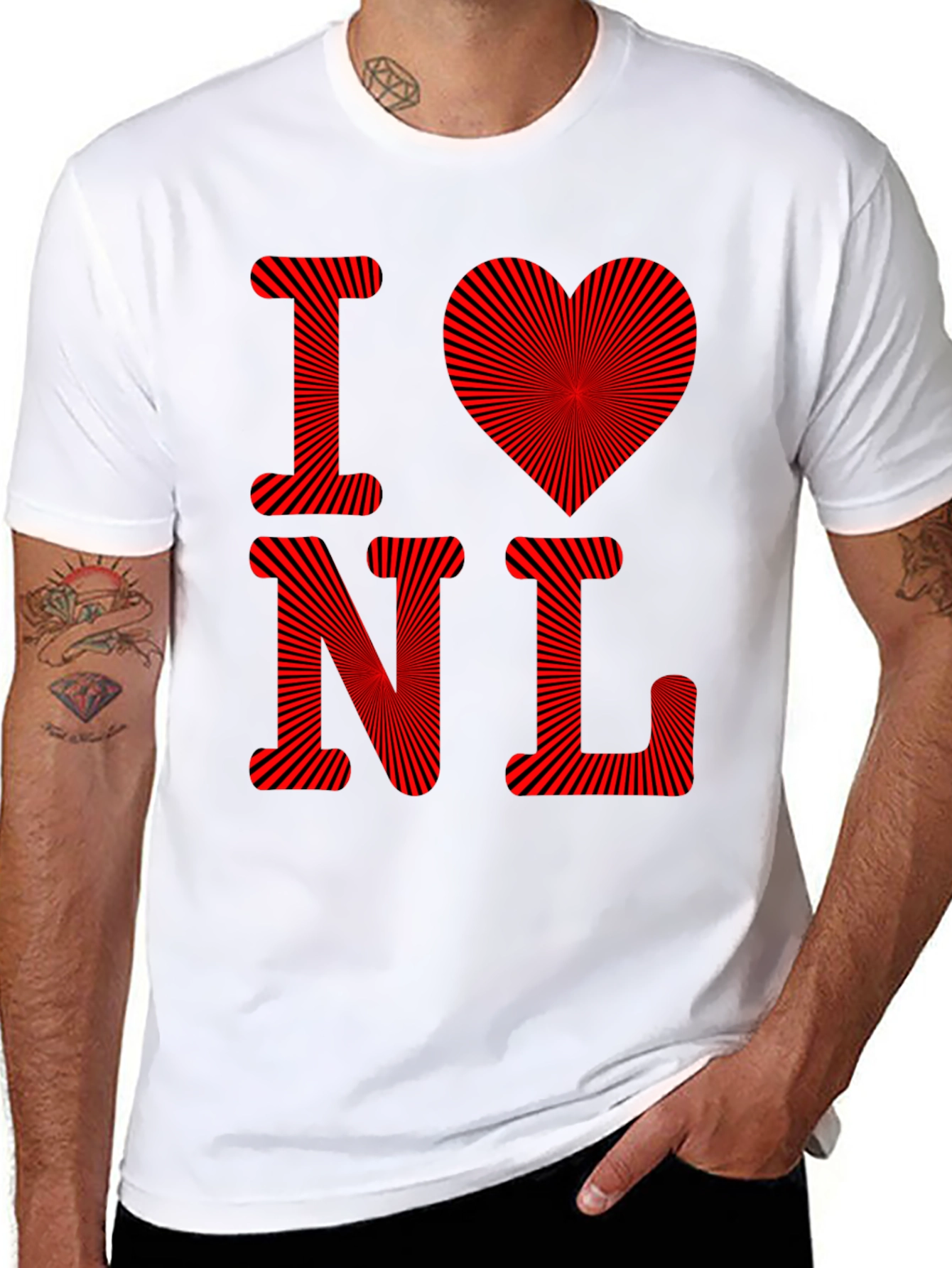I Love NL T-Shirt - Mens Graphic Tee