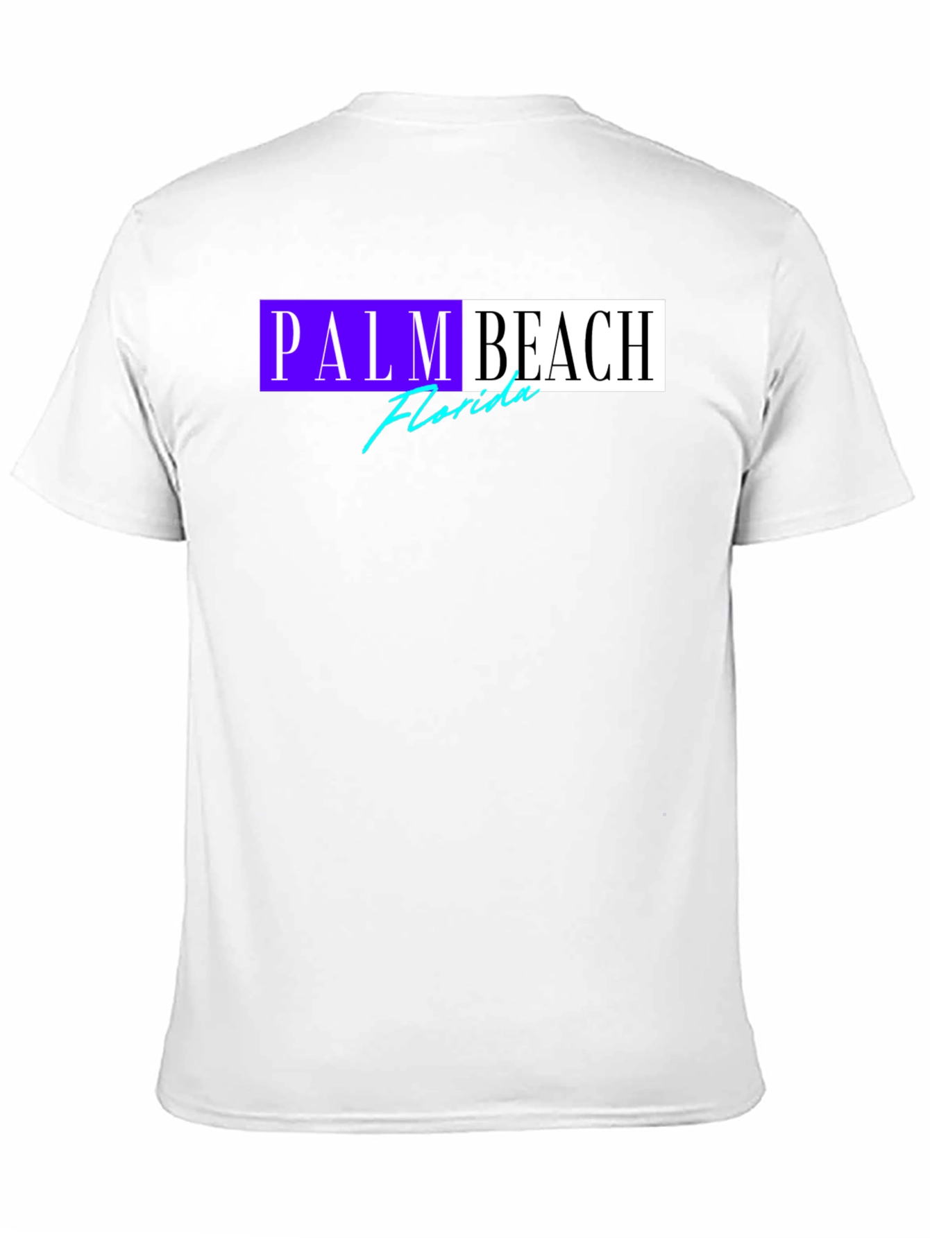 Palm Beach Florida Graphic T-Shirt Black Cotton Tee