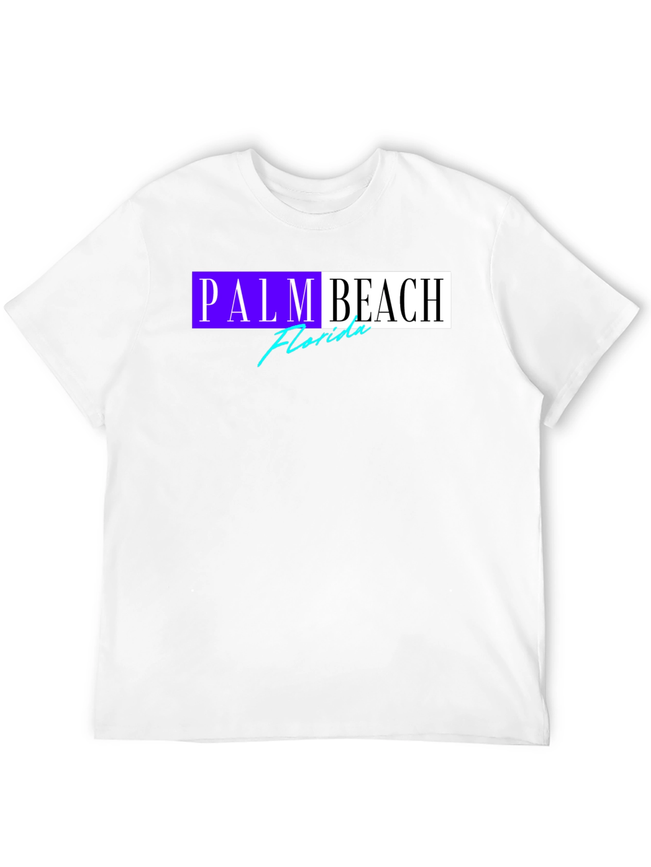 Palm Beach Florida Graphic T-Shirt Black Cotton Tee